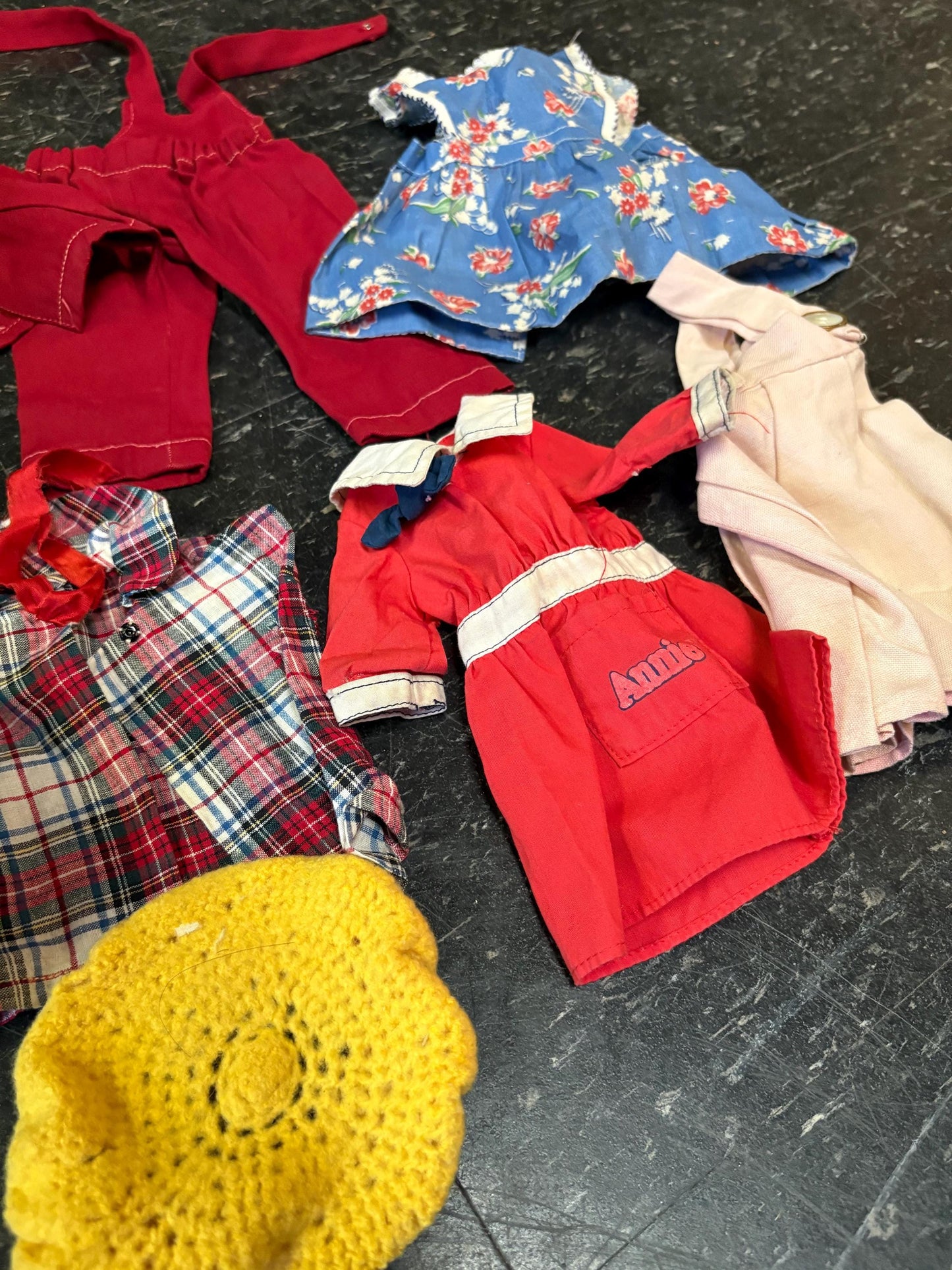 Collection of antique doll clothes all for one low price from large collection wow deal good condition see photos