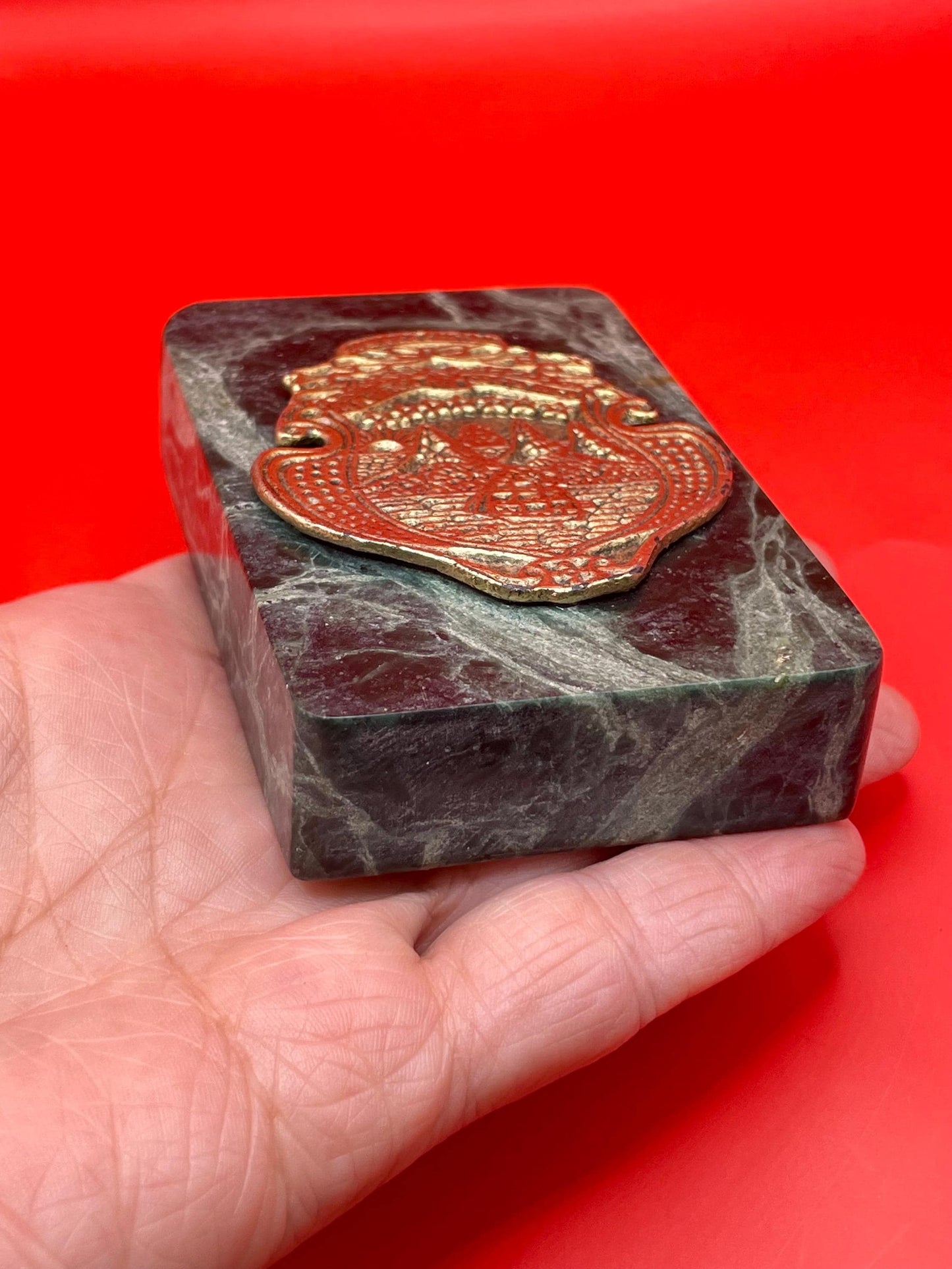 Costa Rica Coat of Arms on Stone Base