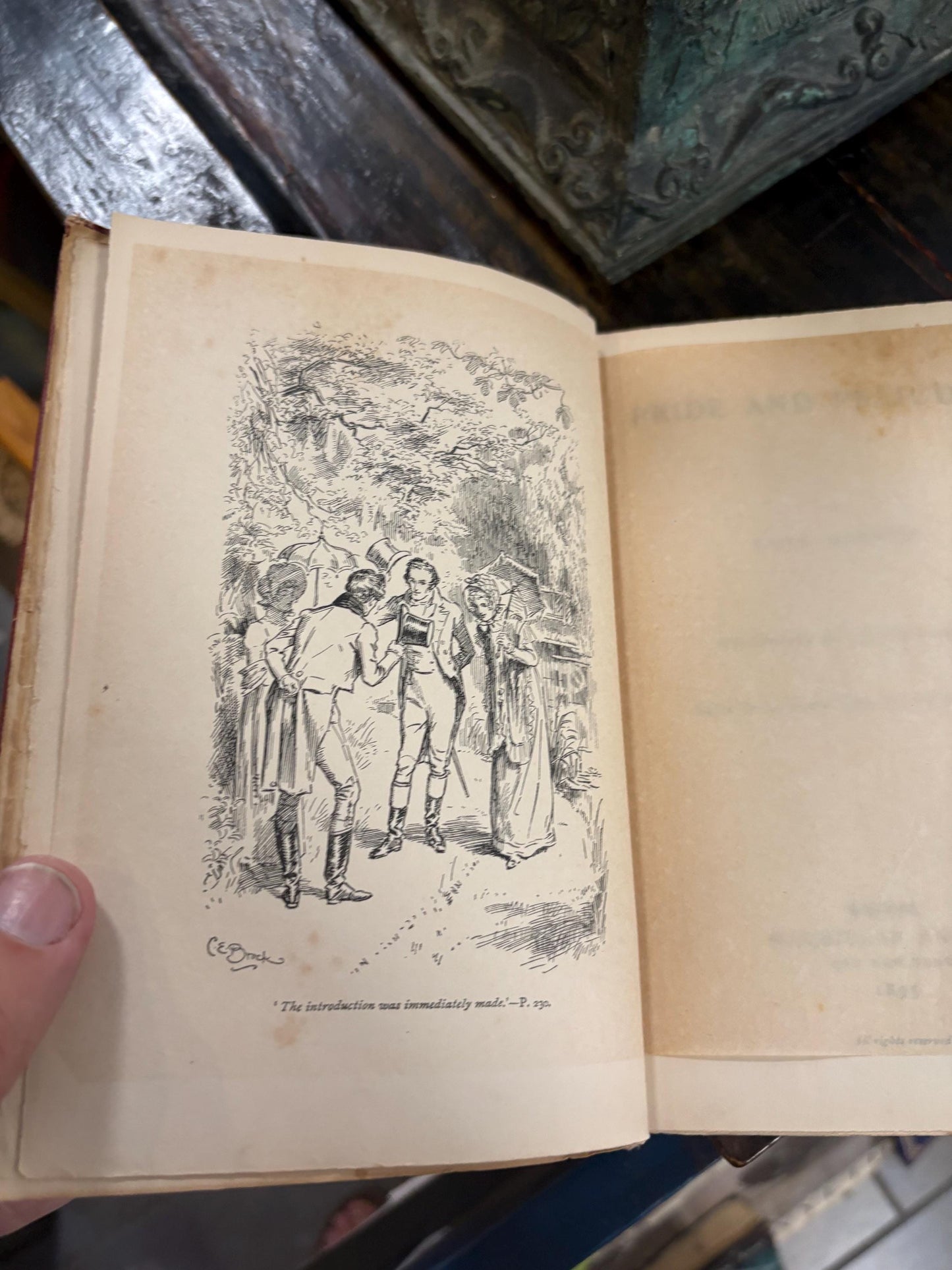 Stunning pride and prejudice by Jane Austin first edition and illustrated by Charles E Brock 1895 New York good antique condition wow