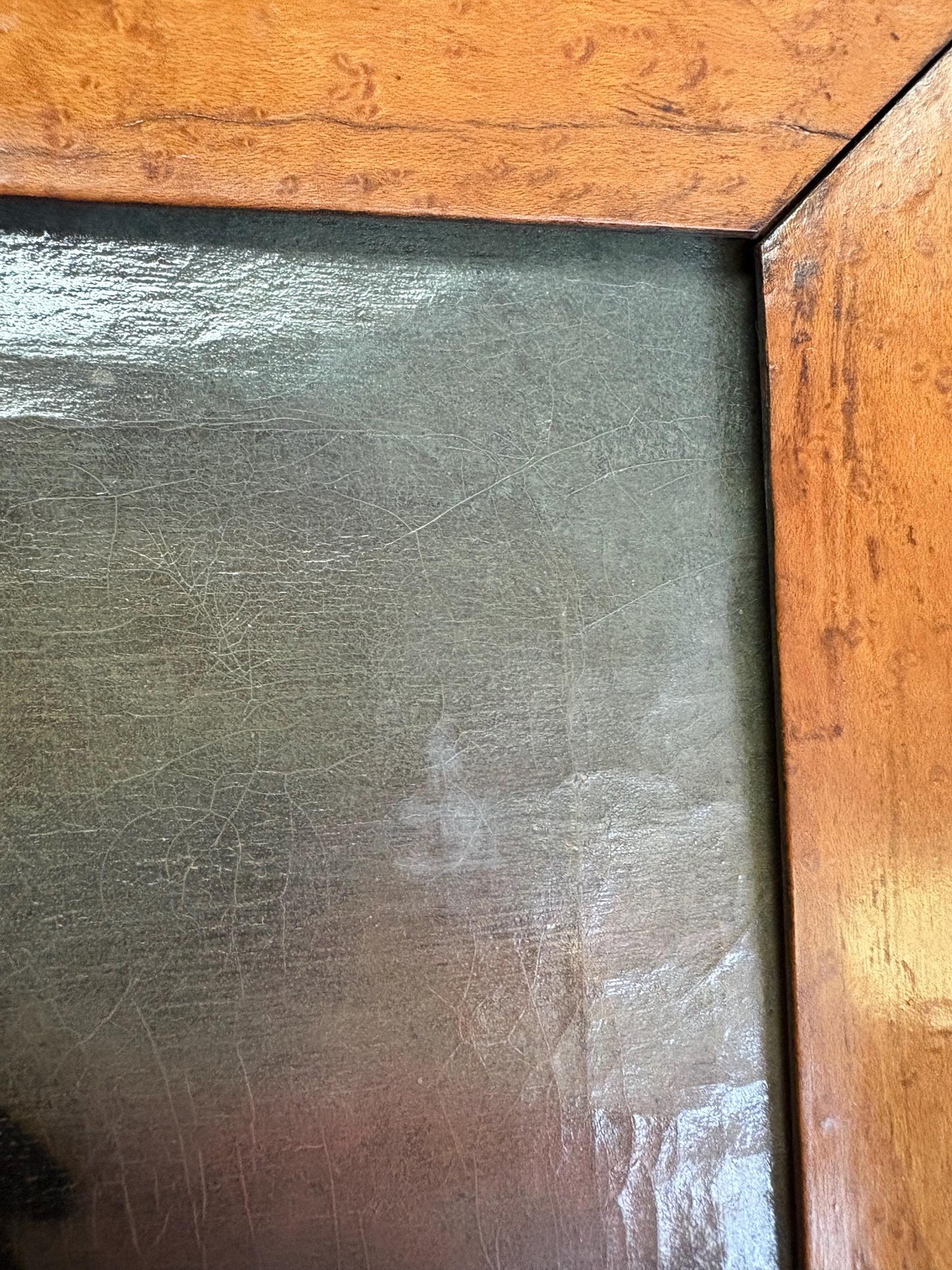 Stunning early 19 century Scottish oil painting on canvas in birds-eye maple frame exquisite detail and imagery- 18 x 14 RS