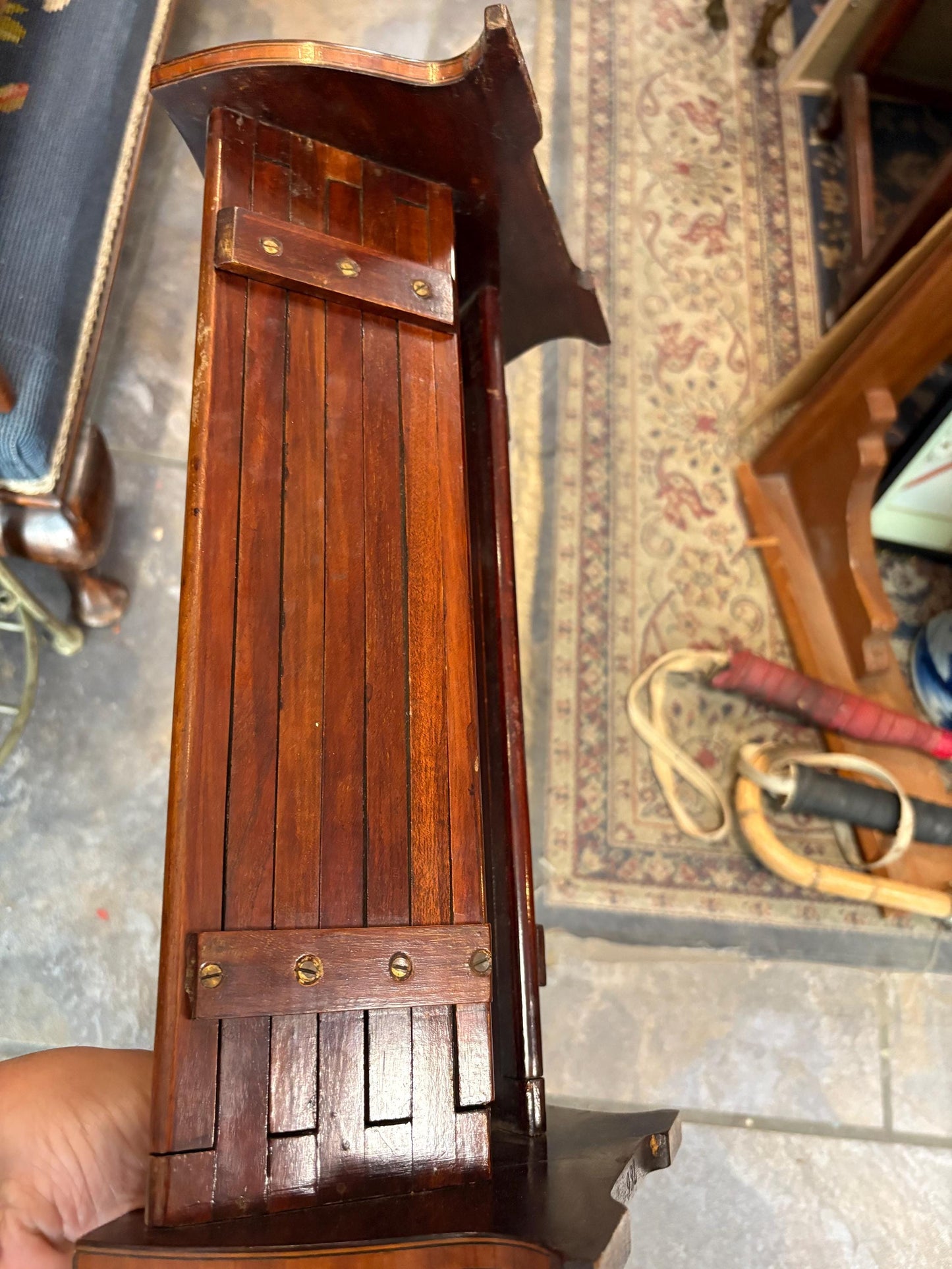 Amazing antique Edwardian inlaid Book stand 14 x 9 x 5.5 high and lovely condition great gift good value