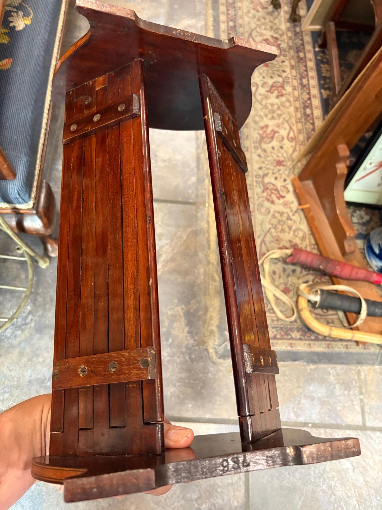 Amazing antique Edwardian inlaid Book stand 14 x 9 x 5.5 high and lovely condition great gift good value