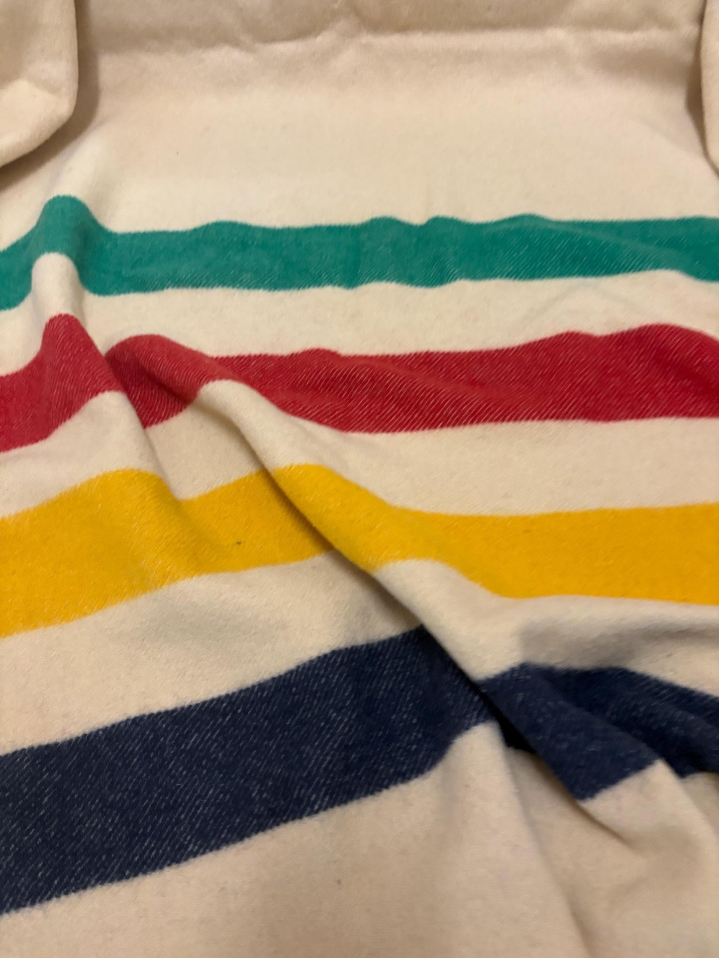 Beautiful authentic HBC Hudson Bay Company antique blanket - pretty good condition with couple issues so see photos - good value - HBC