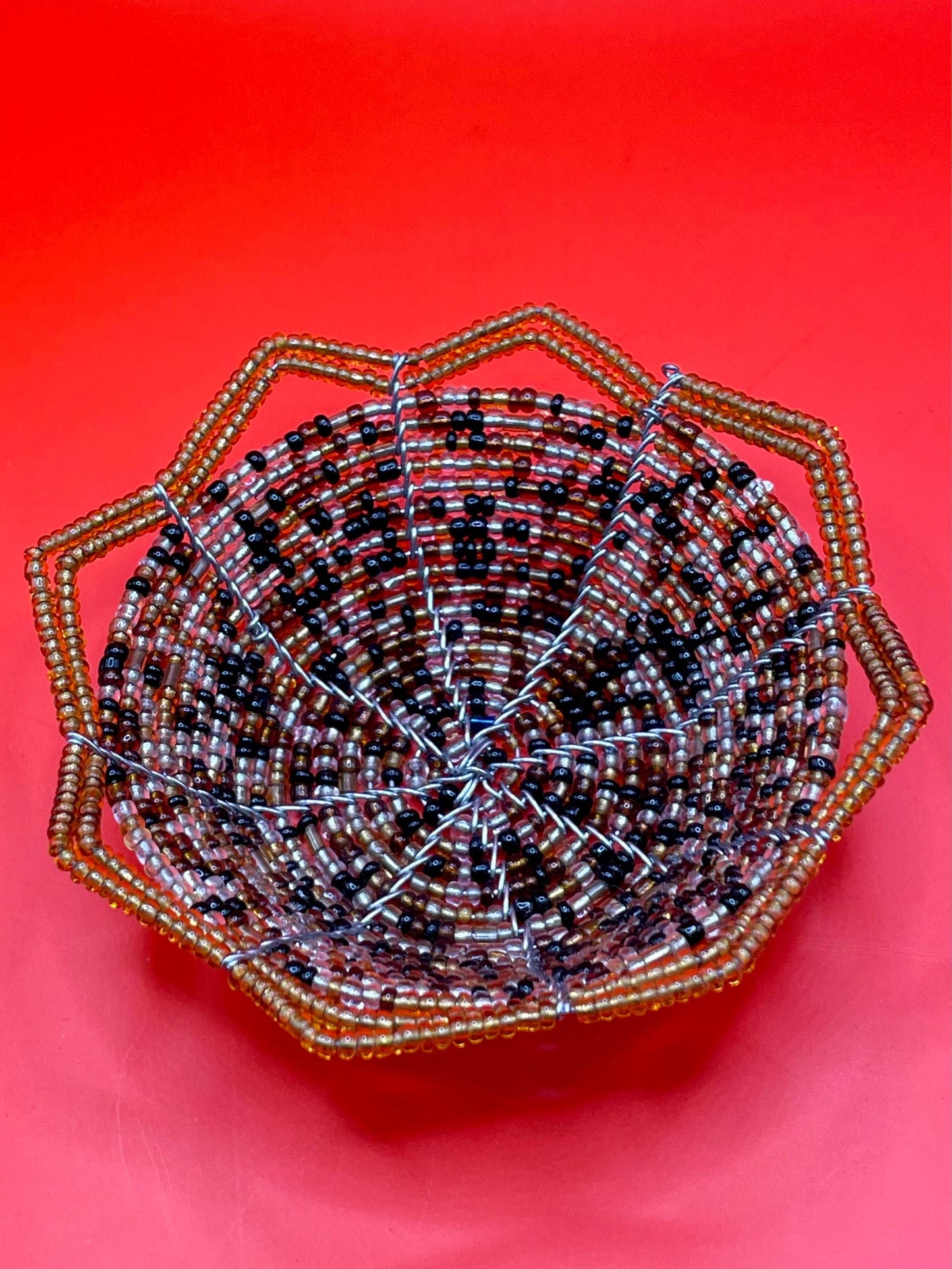 Native First Nations Beaded Basket
