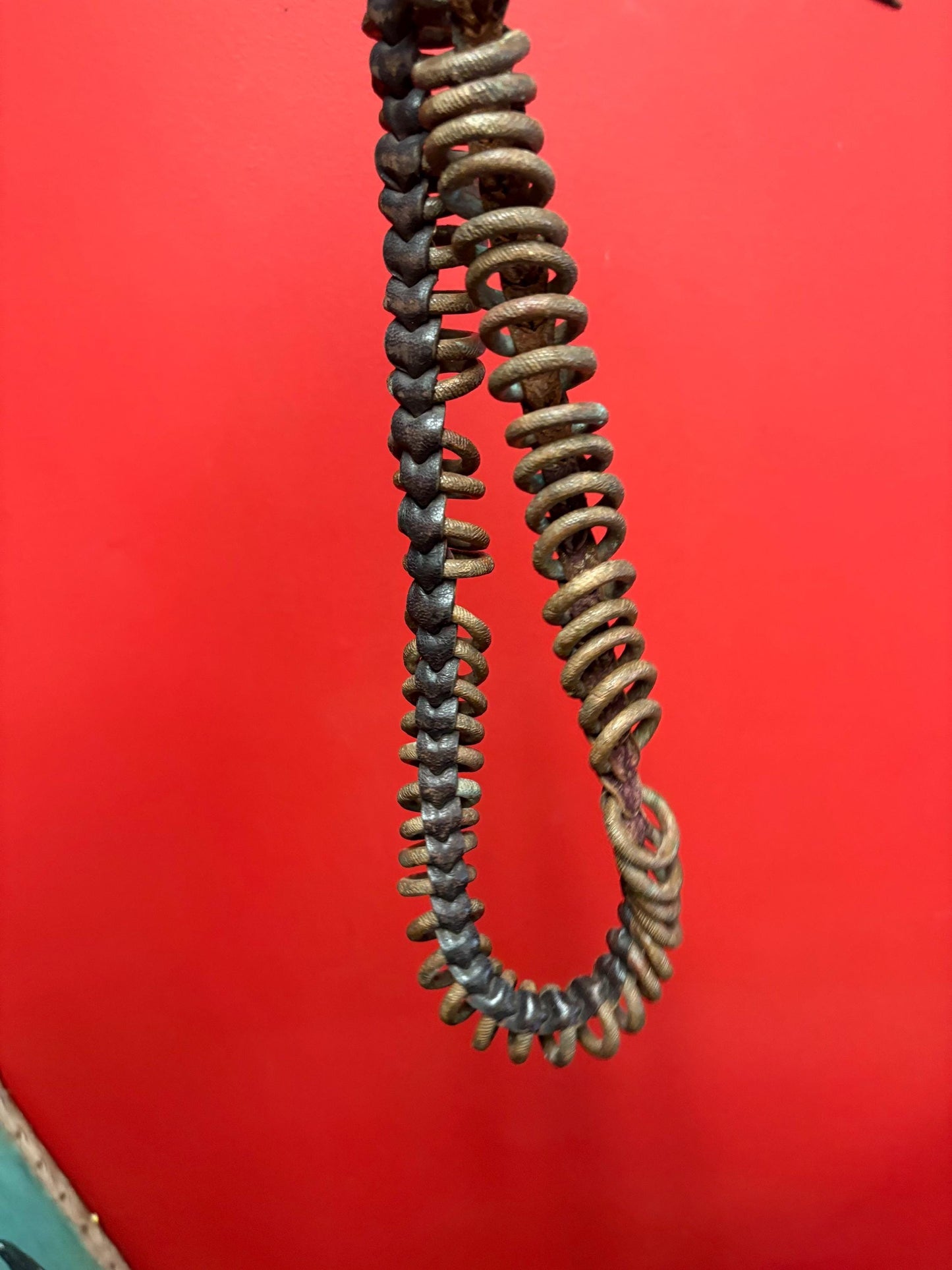Antique authentic African Nigerian Yoruba queens money belt amazing Patina rare find approximately 43 inches long