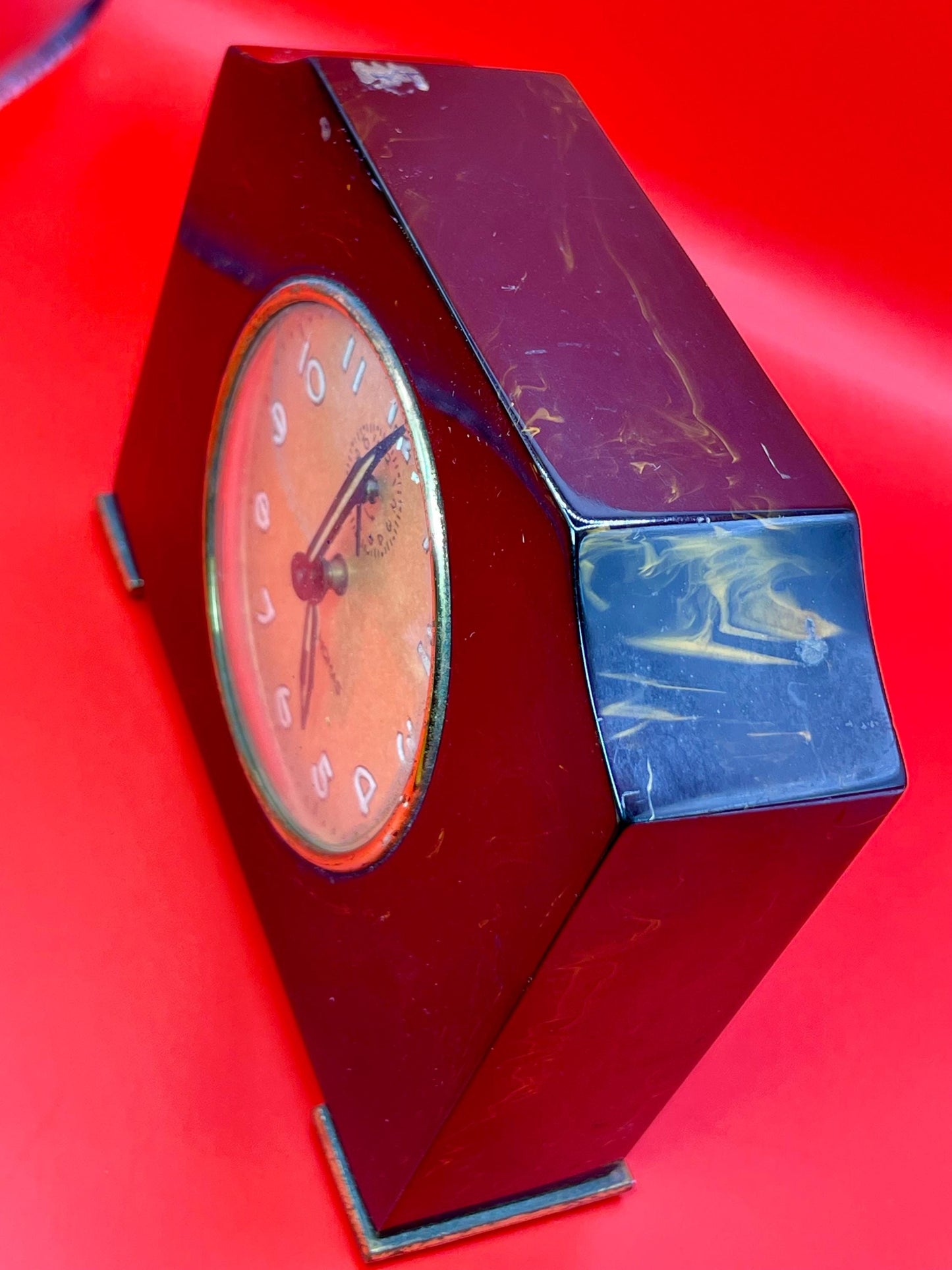 Vintage Seth Thomas Bronze Mantel Clock - As is