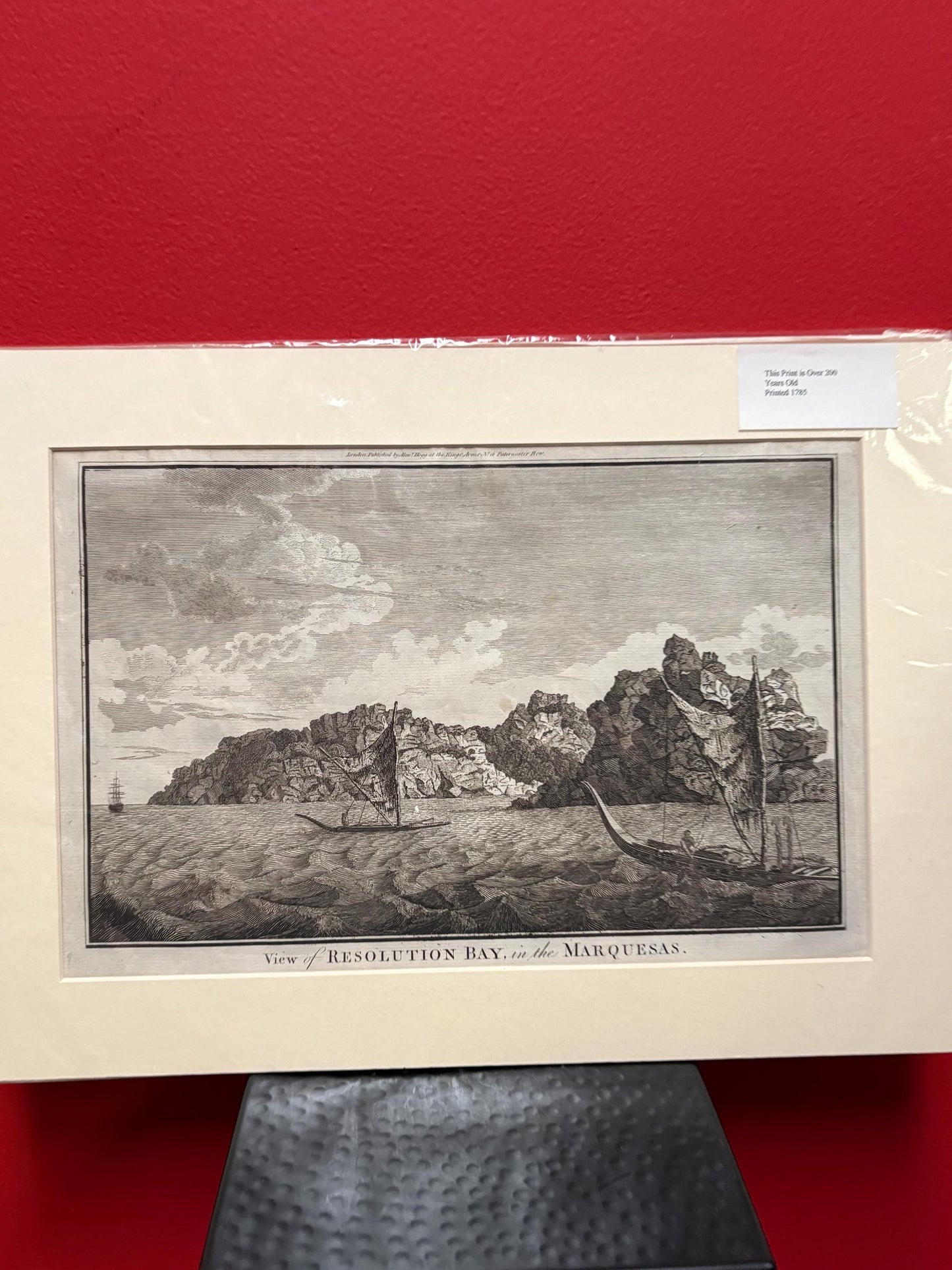 Very rare 17 x 12“ captain Cook journal print authentic and matted ready for frame great gift