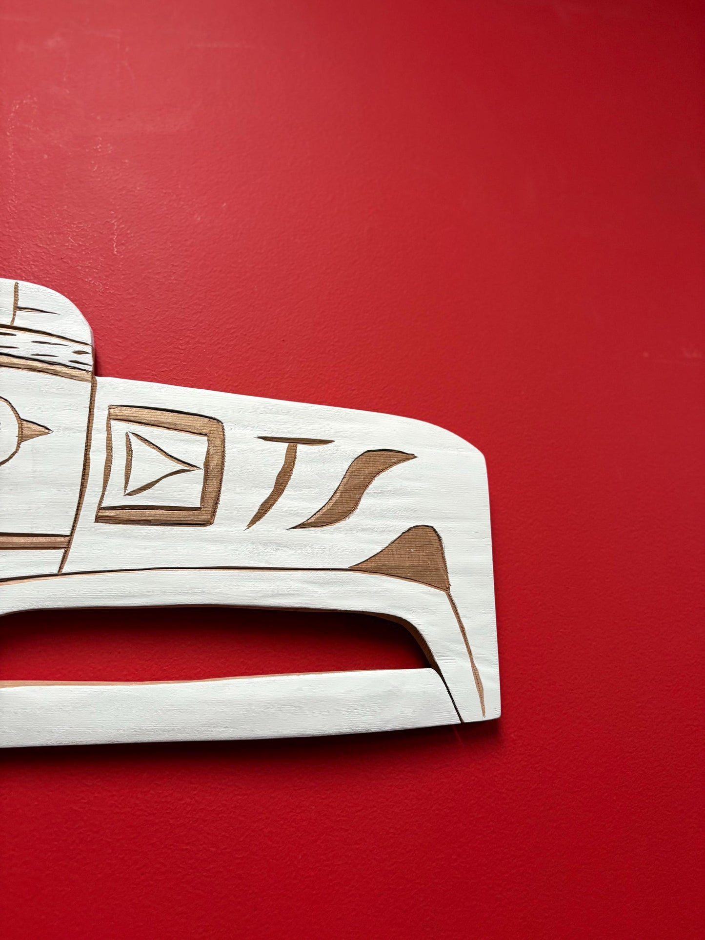 Fabulous unique indigenous first Nations Pacific Northwest Coast Salish Eagle plaque by Bradley Joseph Junior  23 inches - great colour