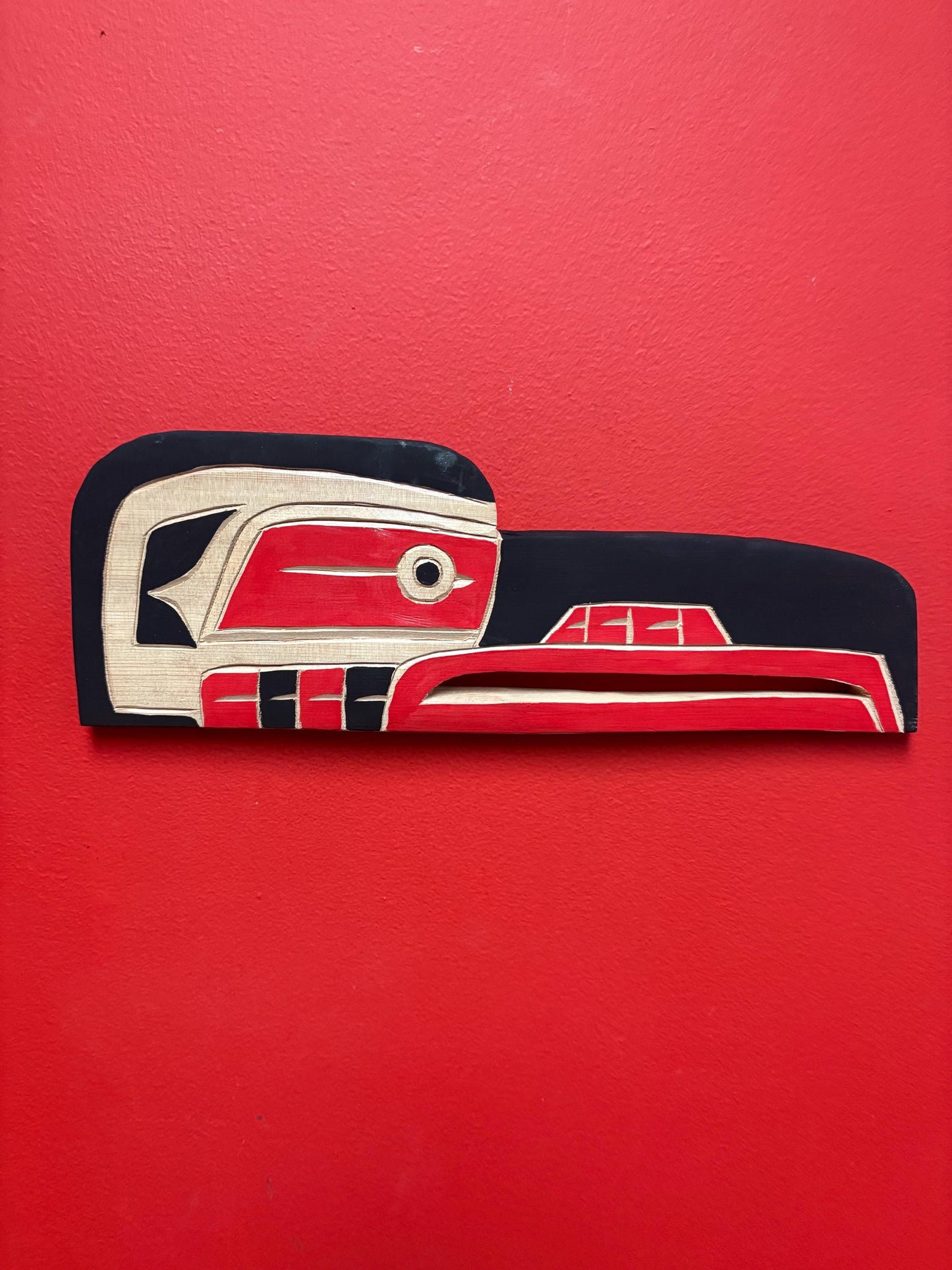 SPECIAL DEAL 14 x 5 high indigenous first nations Bradley Joseph Junior Raven plaque beautiful imagery wow