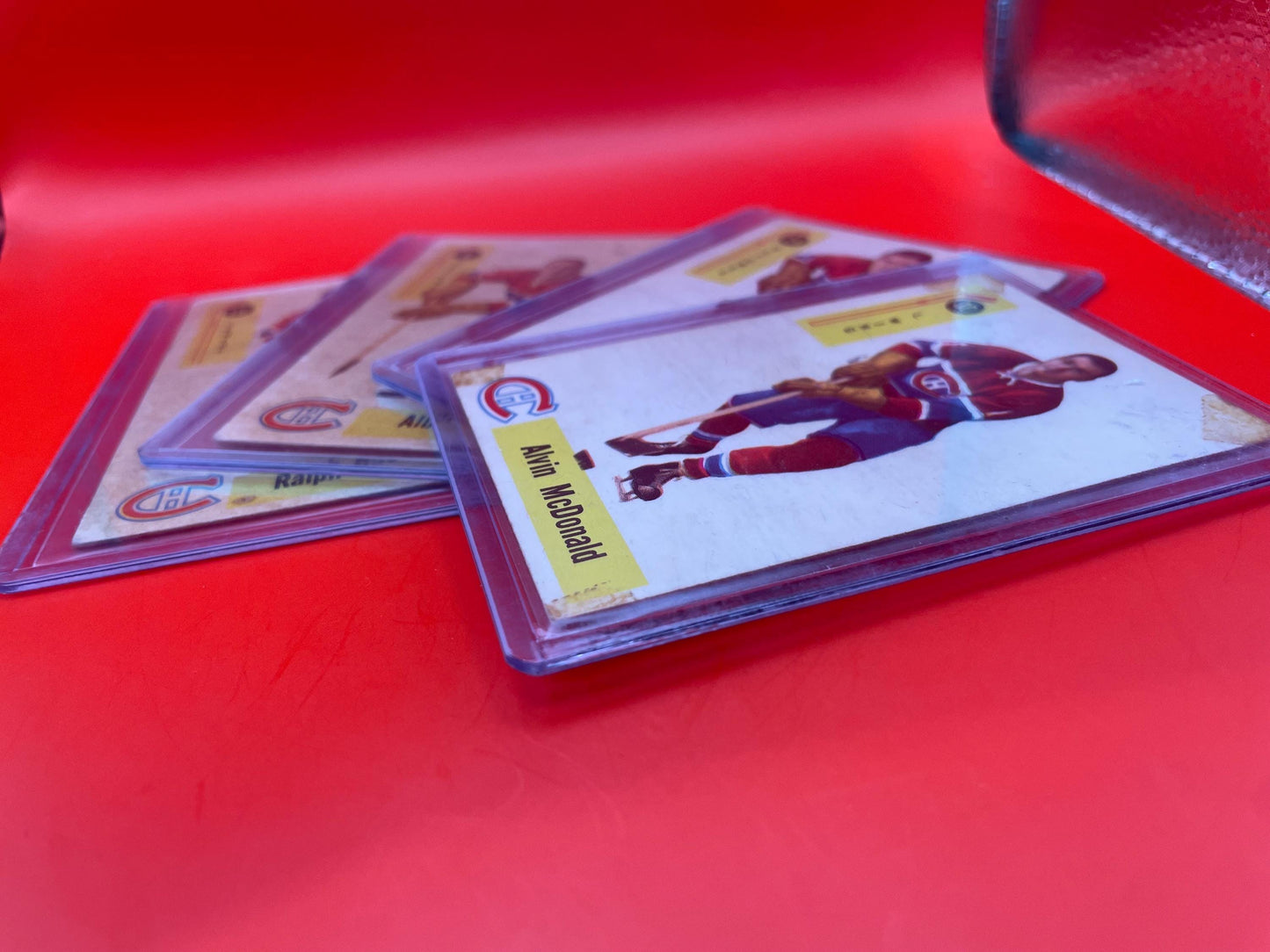 1953 Montreal Canadians Hockey Cards in Sleeves