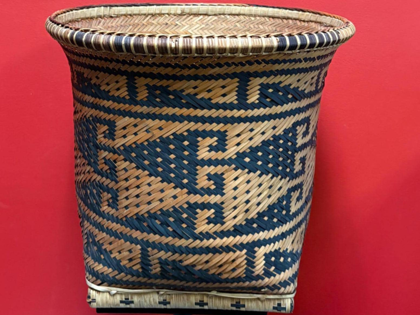 Huge African tribal weaved basket antique 14 x 12 high absolute great condition wonderful decoration or gift
