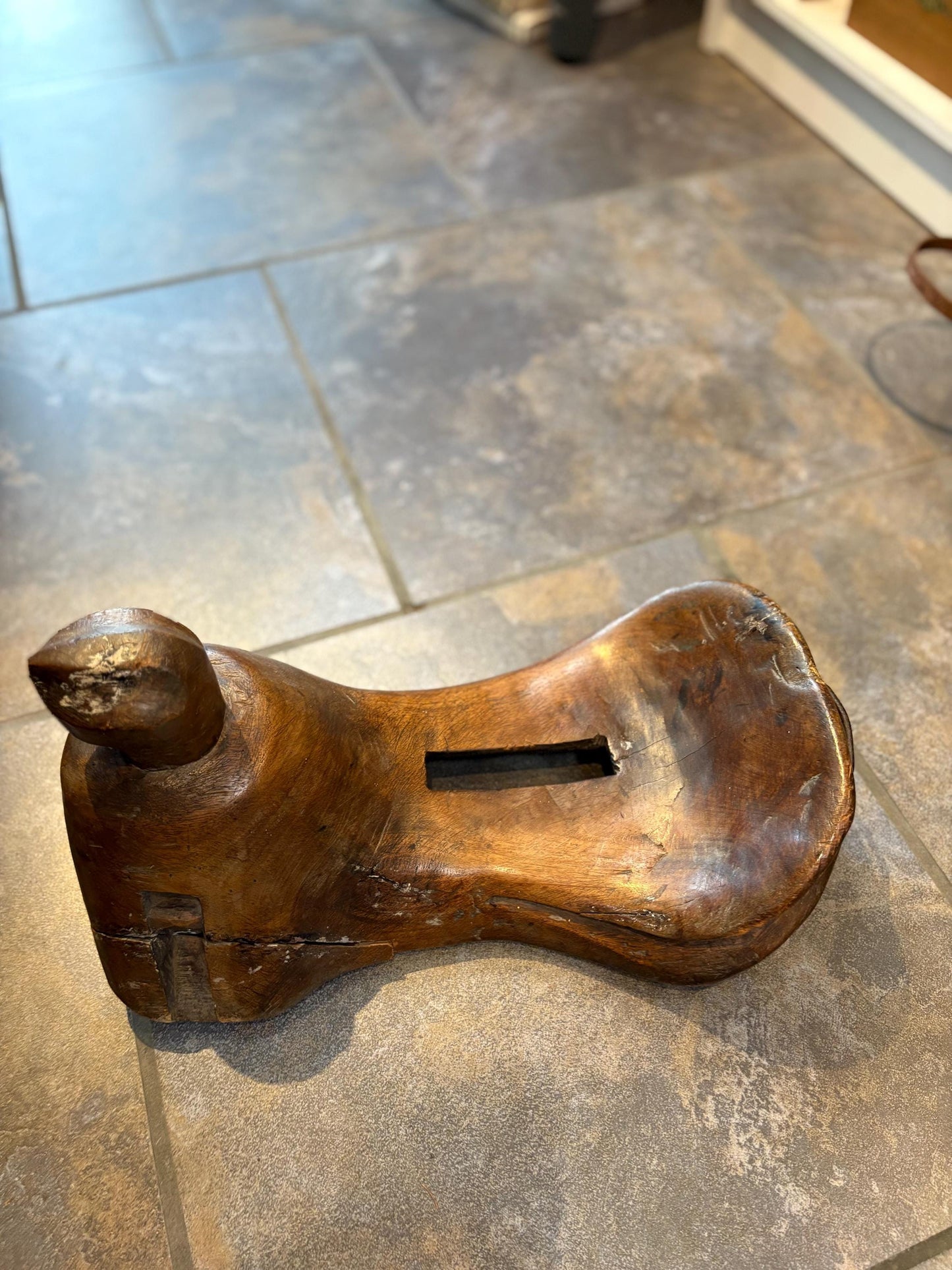 Fabulous antique Mongolian animal saddle amazing decoration not perfect see photos 17 x 9 wide so unique