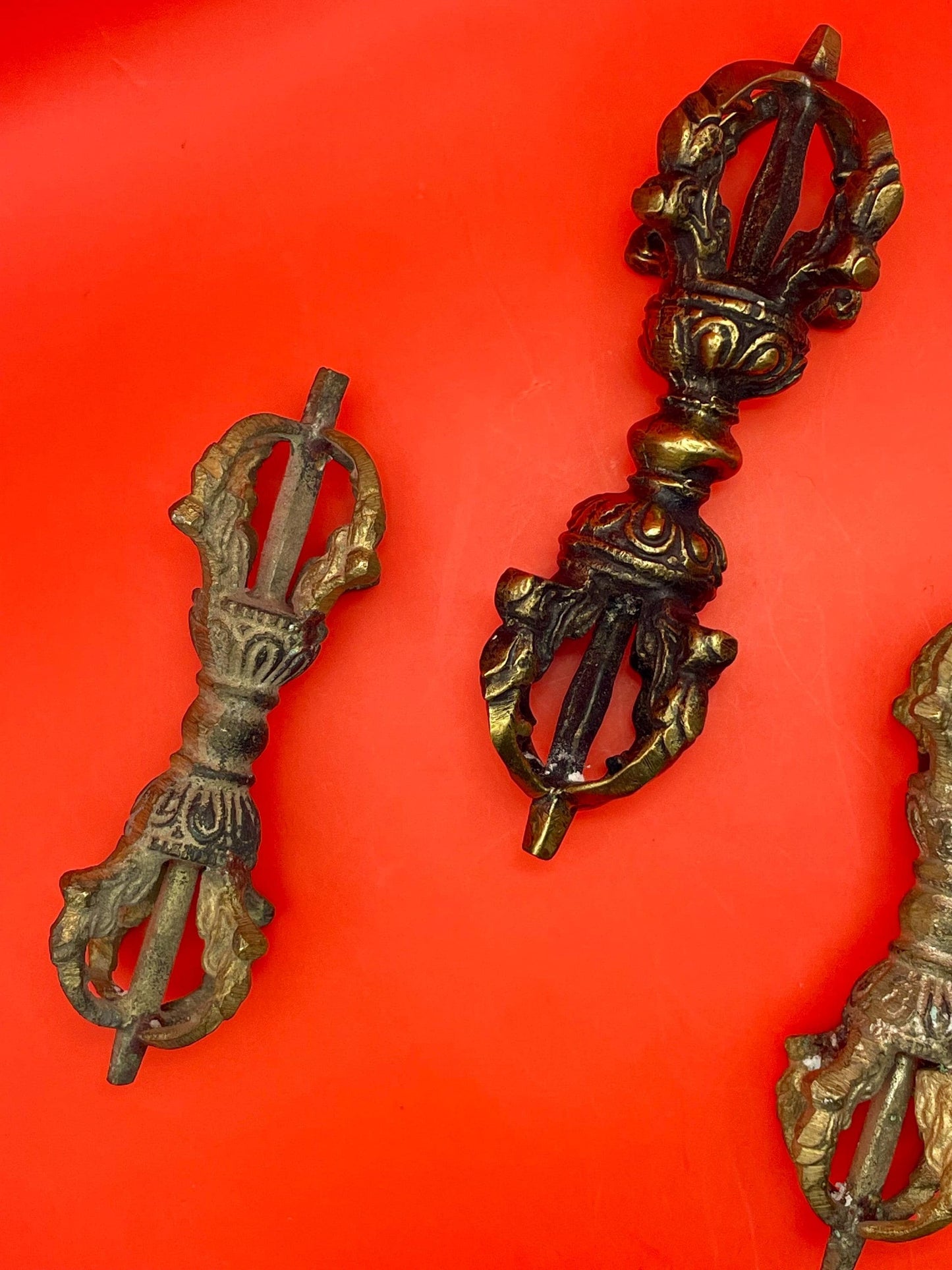 1920s Indian/Tibetan Vajra Dorje set of 3