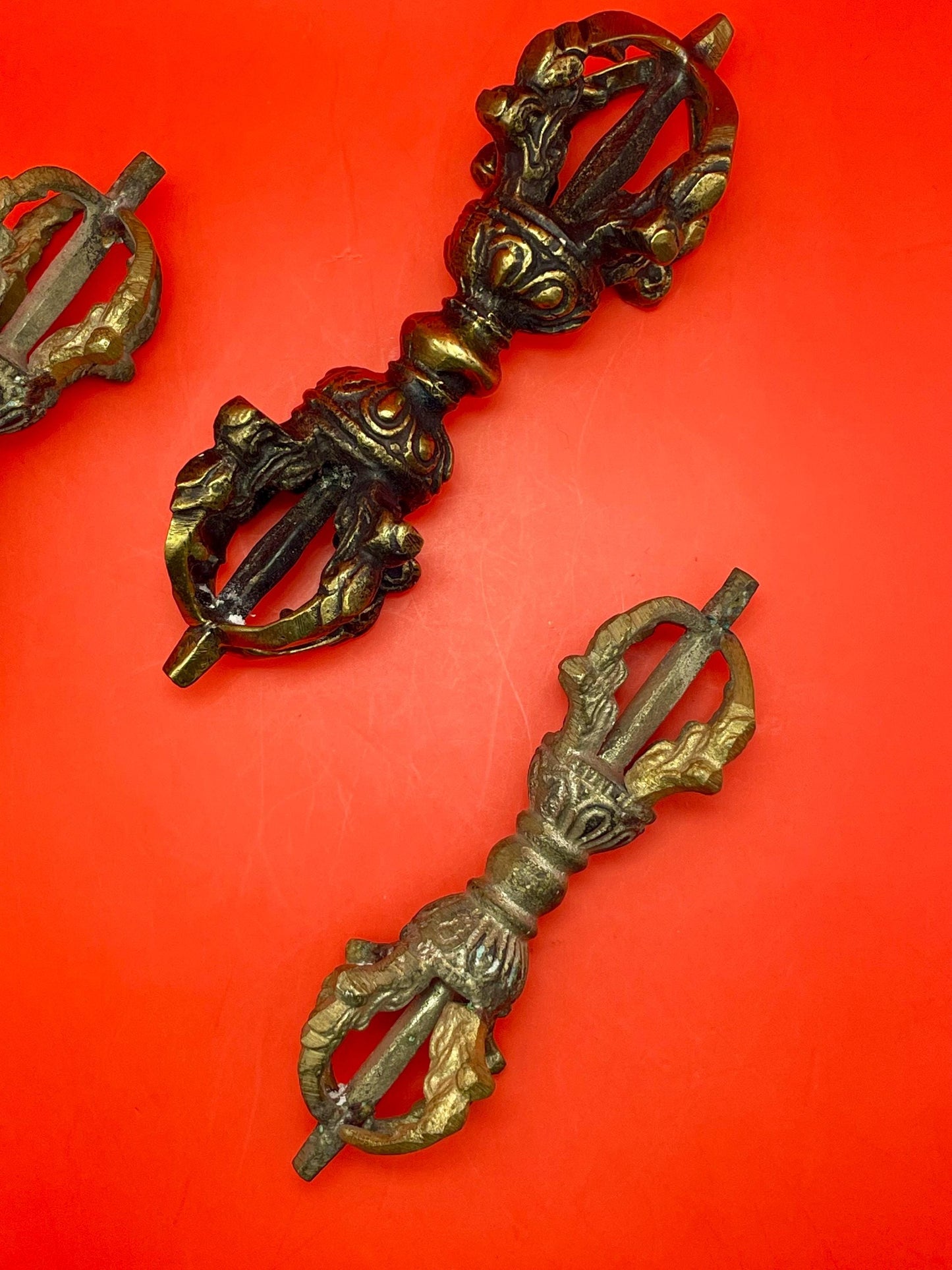 1920s Indian/Tibetan Vajra Dorje set of 3