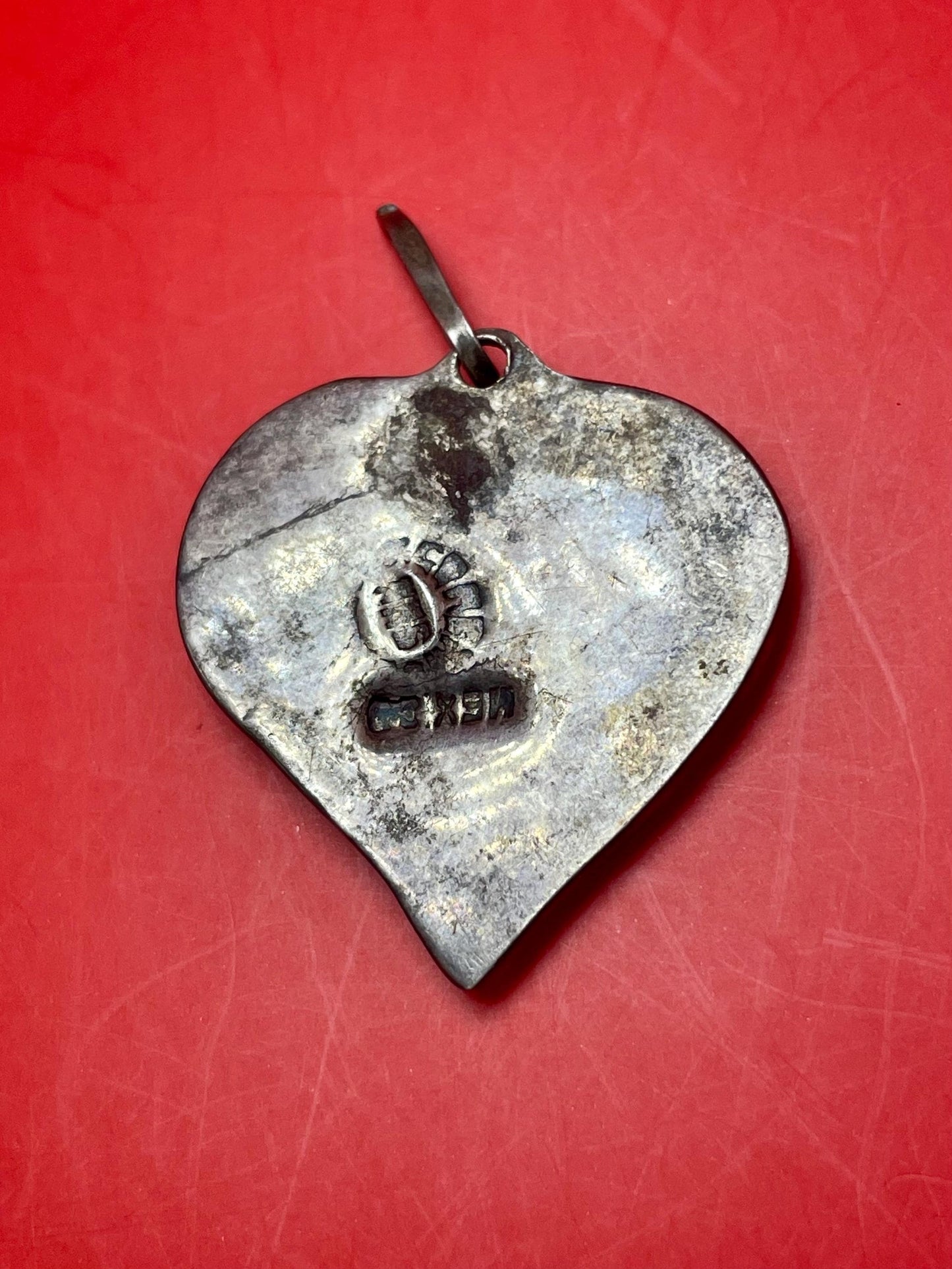 1 inch Mexican Abalone Heart Pendant