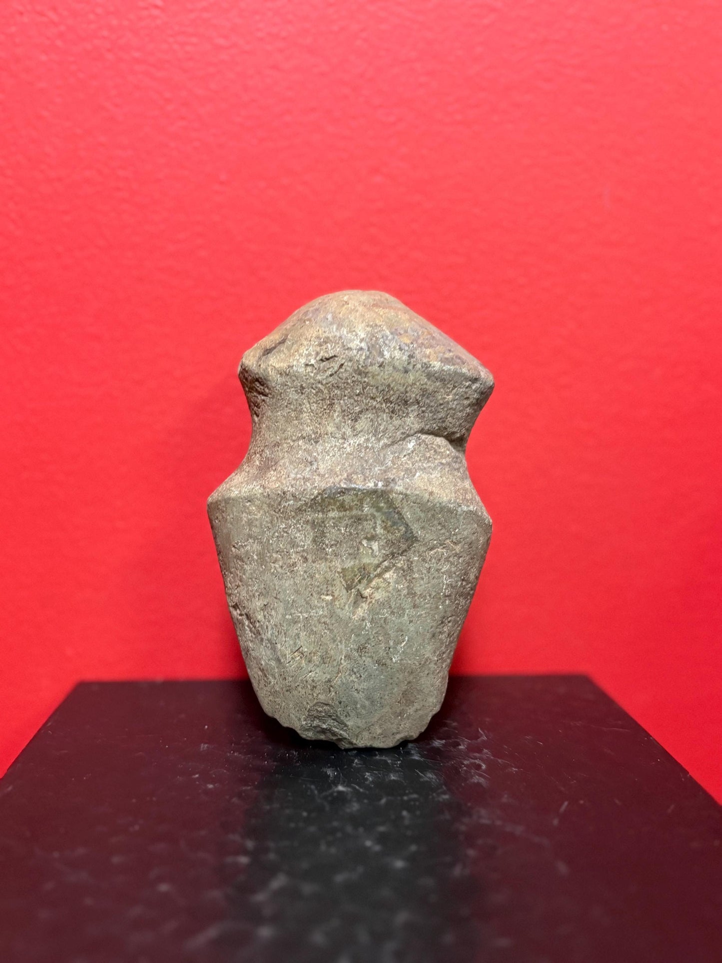 6 inch high authentic antique indigenous first nations Pacific Northwest Coast stone plummet tool from Vancouver Island collection - As is