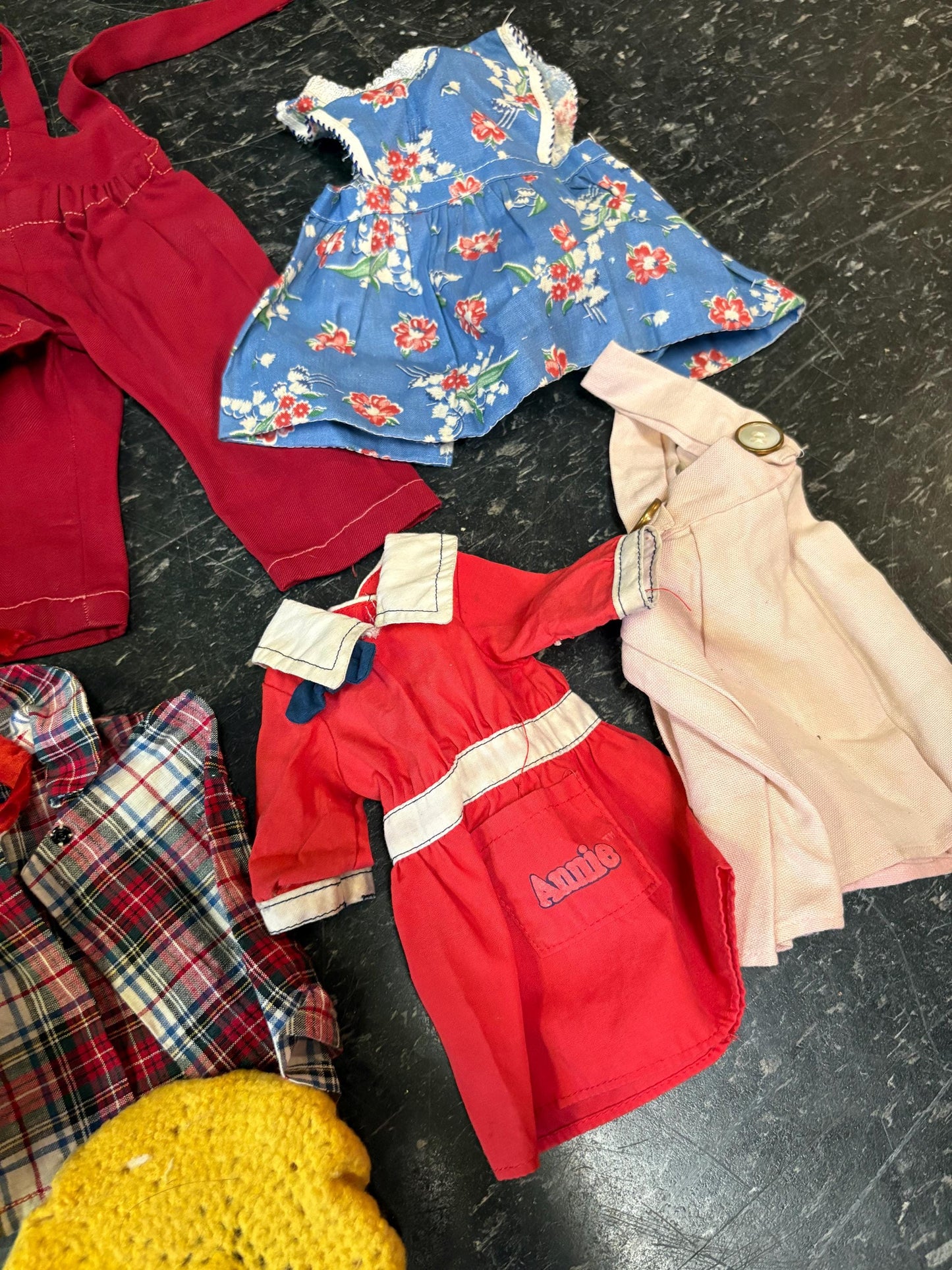 Collection of antique doll clothes all for one low price from large collection wow deal good condition see photos