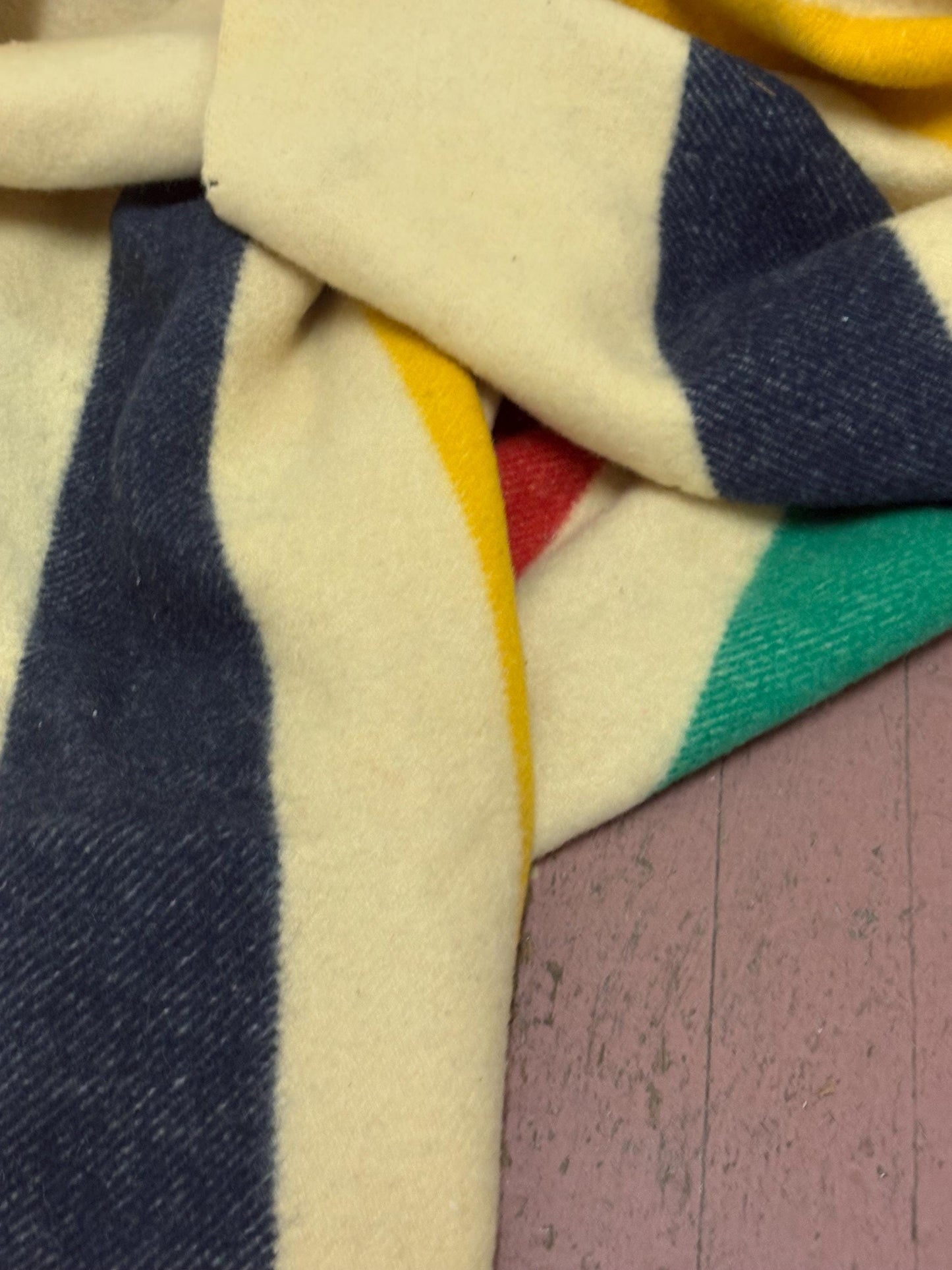 Beautiful authentic HBC Hudson Bay Company antique blanket - pretty good condition with couple issues so see photos - good value - HBC