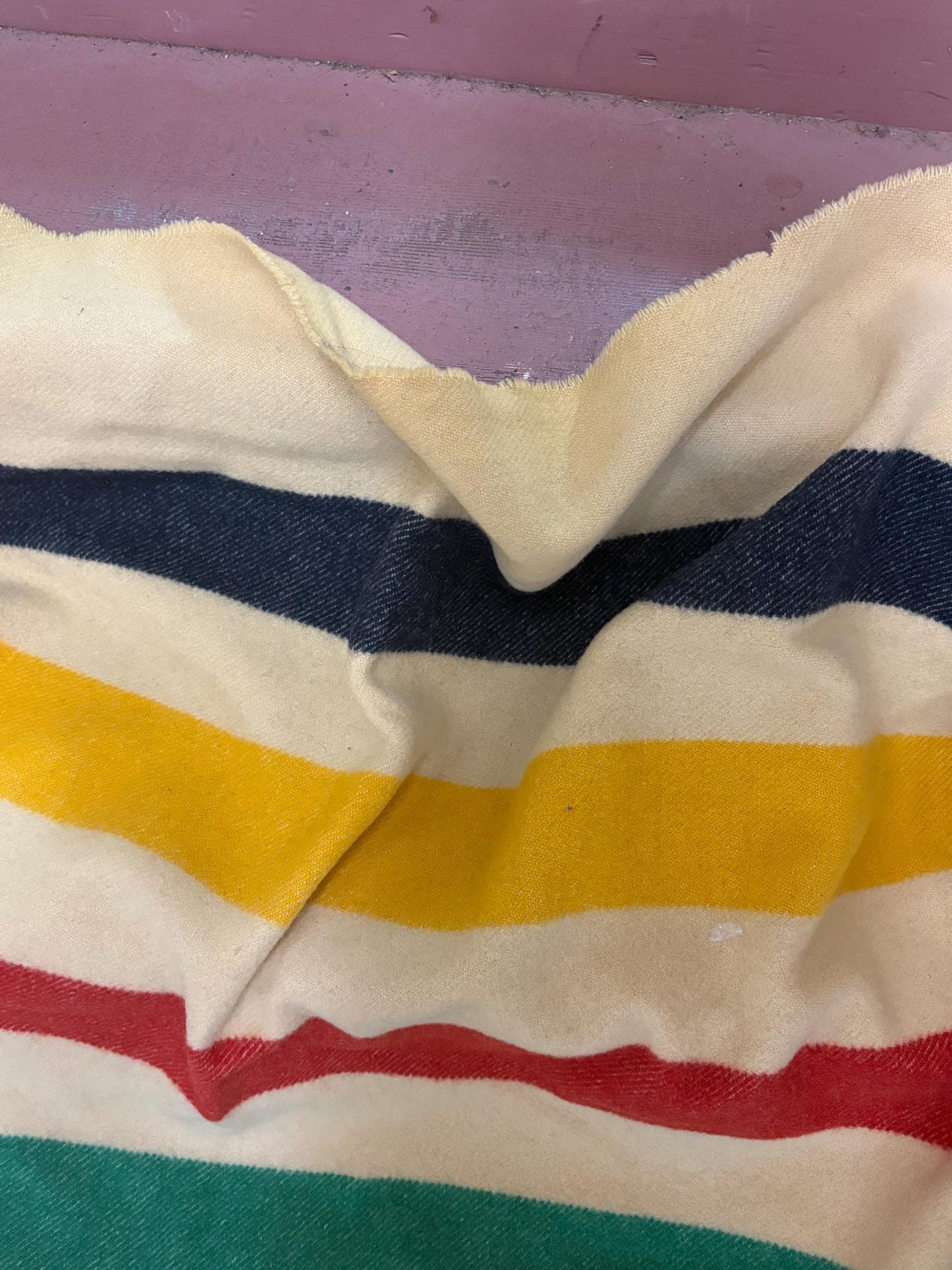 Beautiful authentic HBC Hudson Bay Company antique blanket - pretty good condition with couple issues so see photos - good value - HBC