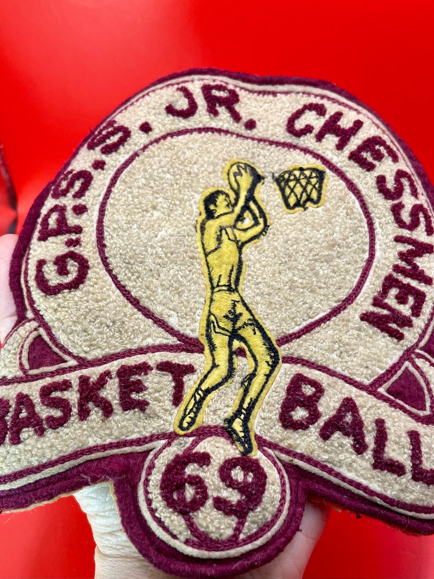 Vintage 1969 G.P.S. Jr. Chessmen Basketball Patch