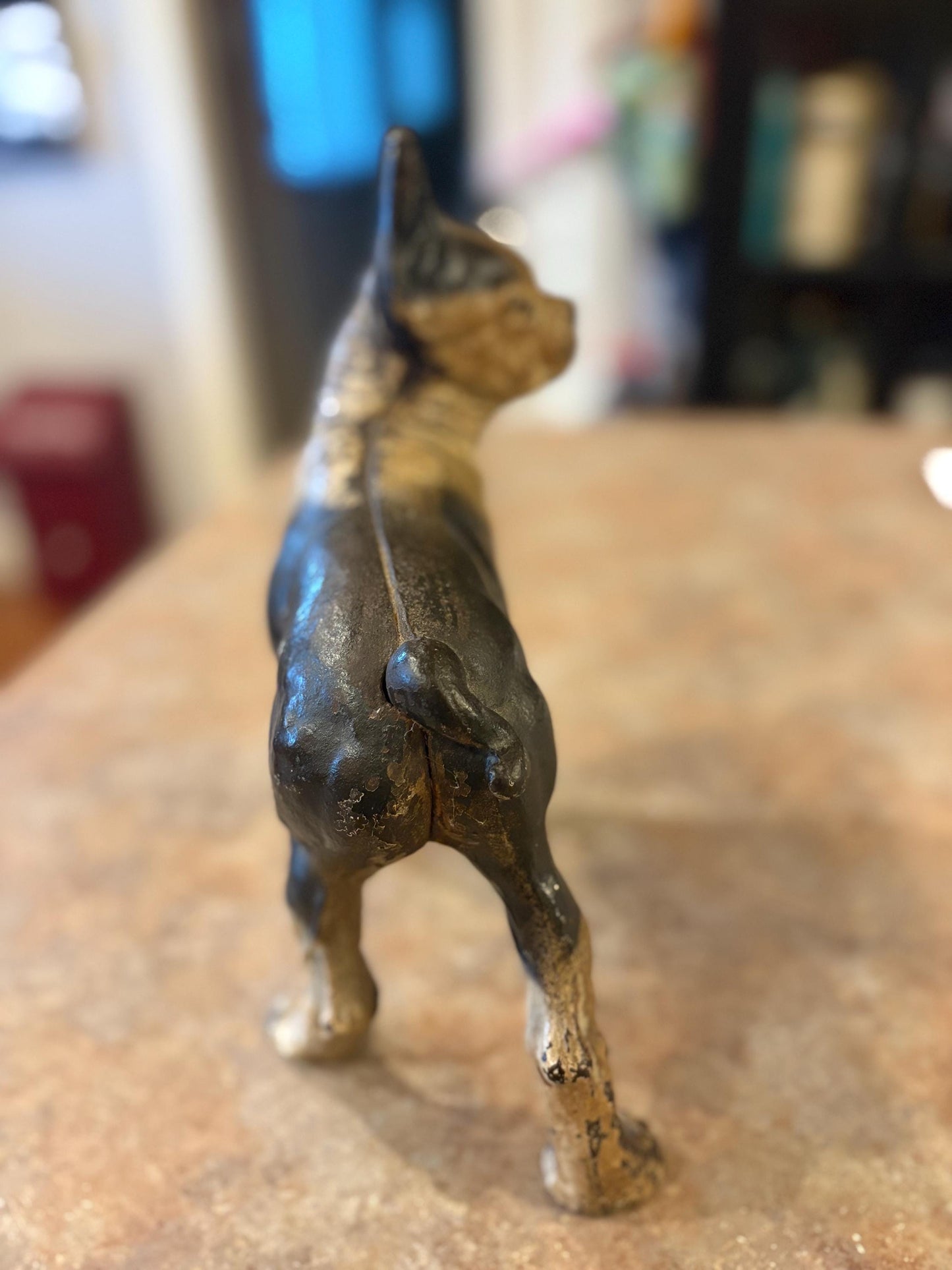Hubley cast iron original antique bull terrier doorstop amazing condition and patina 9 x 11 inches tall wow