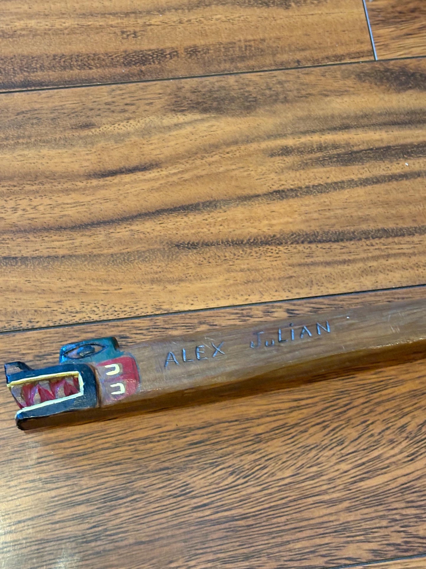 lovley 13 x 6 inch older native indigenous wooden painted Tomohawk unique and amazing great value