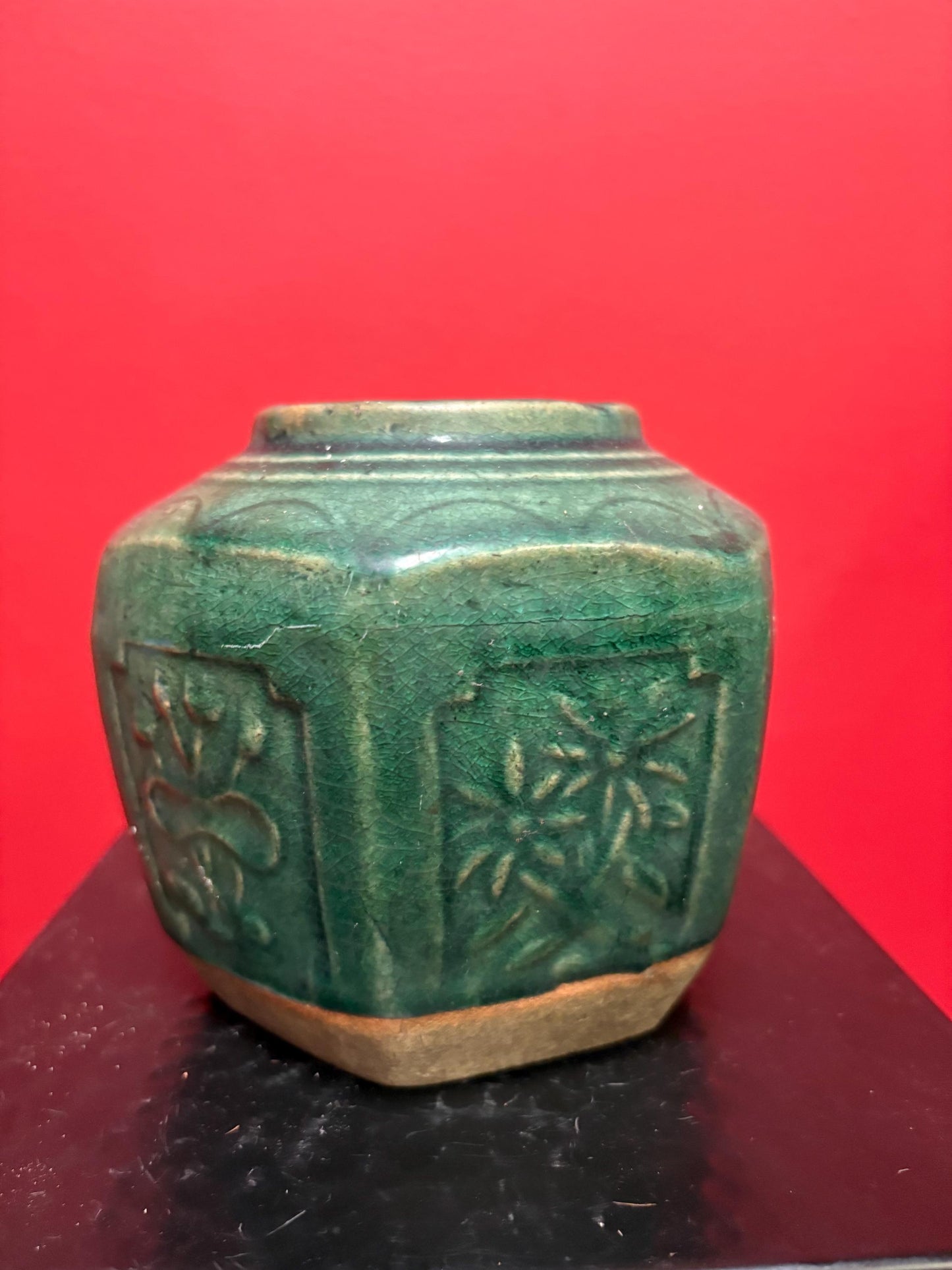 big Chinese antique Ginger jar in great condition 5 inches tall great value