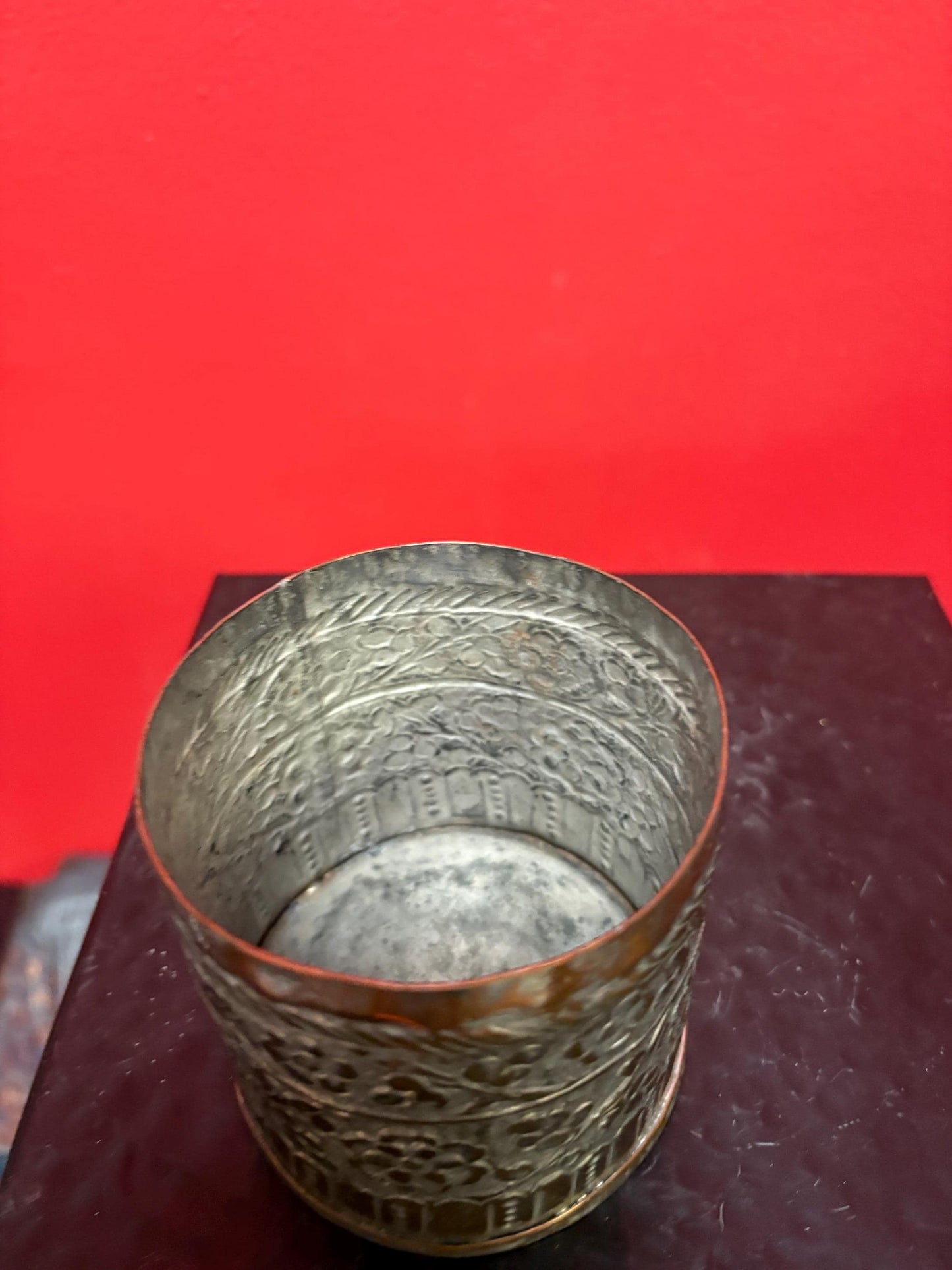 Fantastic antique Asian silver plated and copper box - 3 x 3 wonderful quality and detail great value