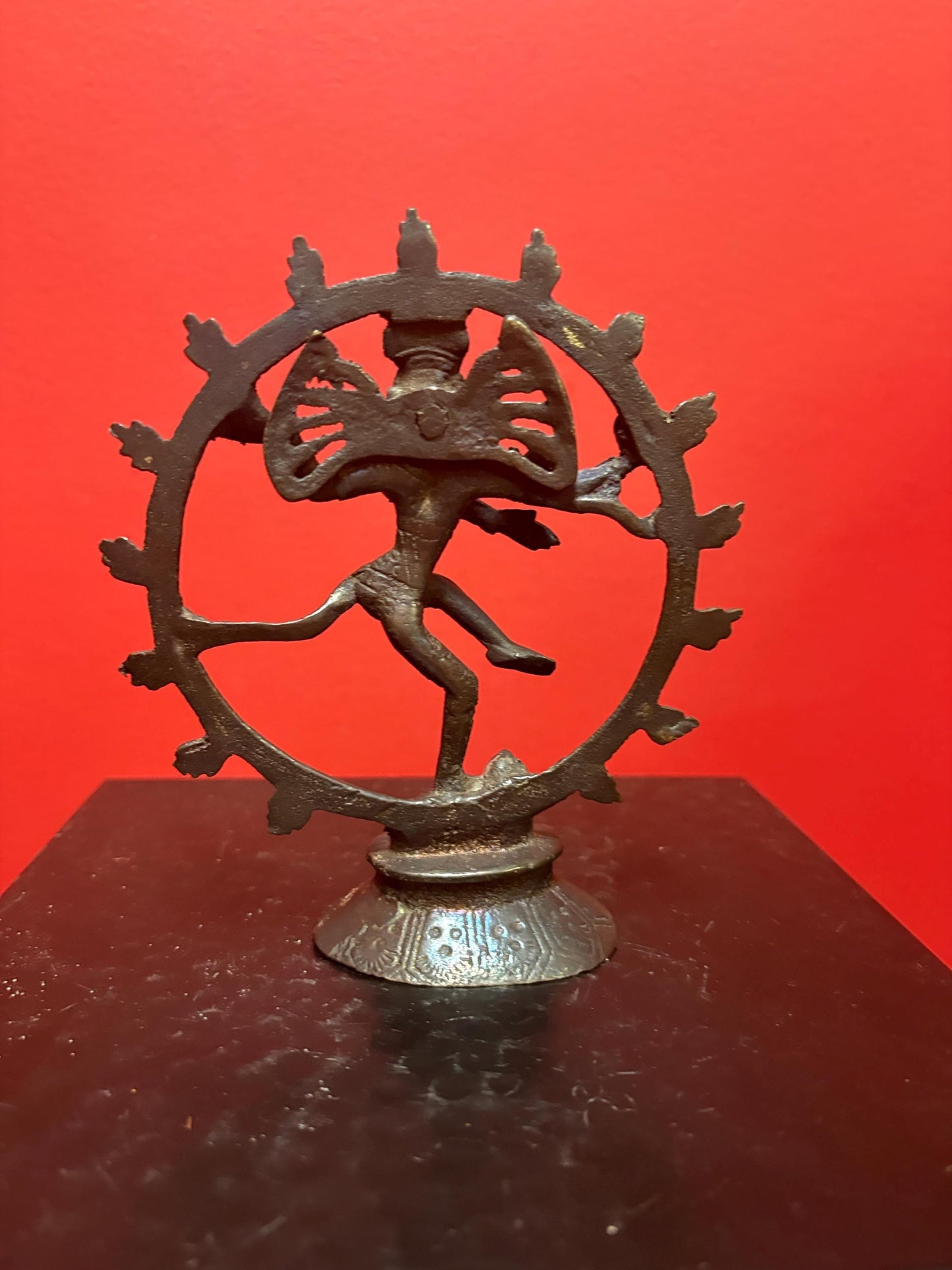 5 1/2 inch tall bronze shiva statue great patina good value