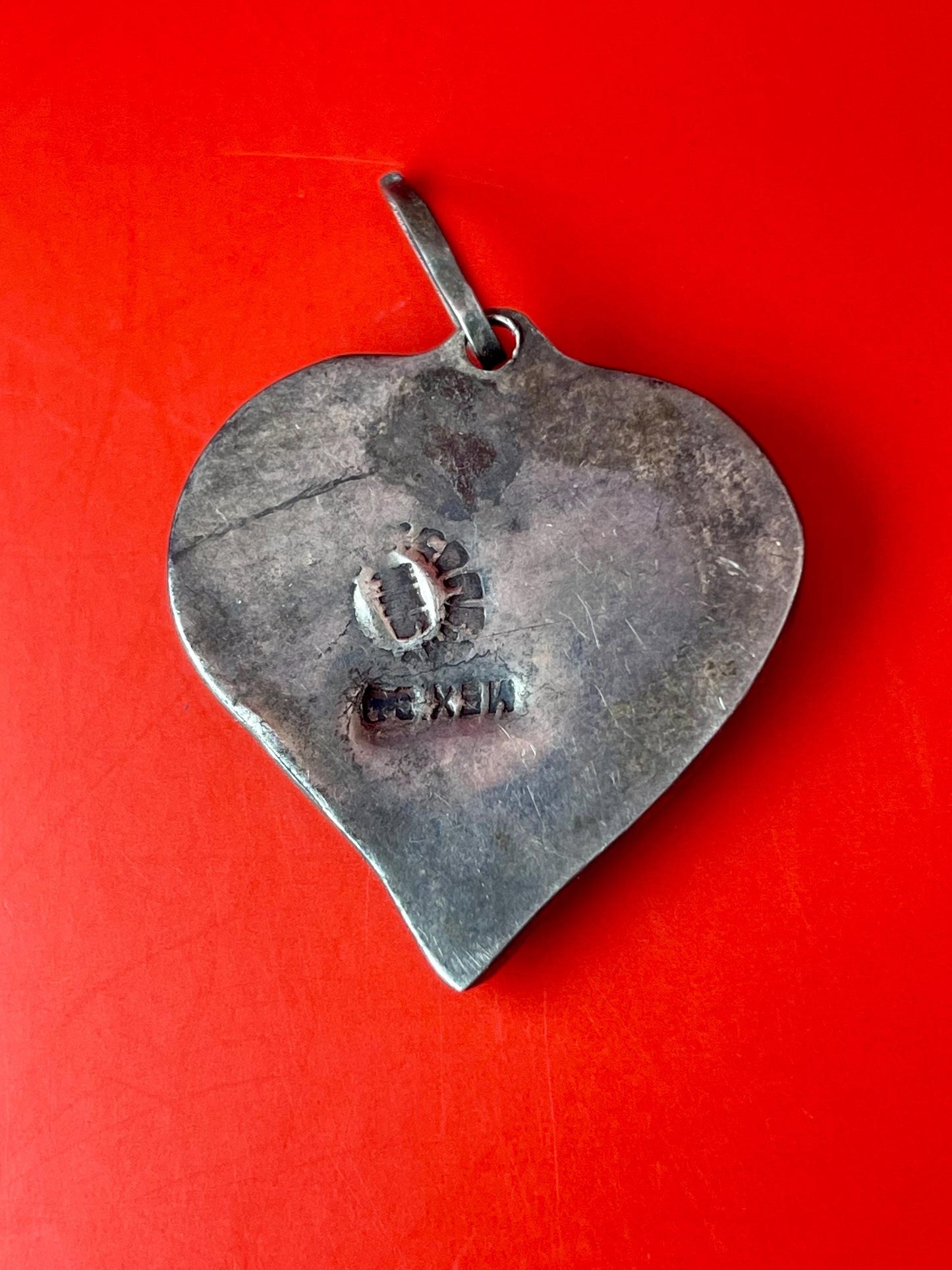 1 inch Mexican Abalone Heart Pendant