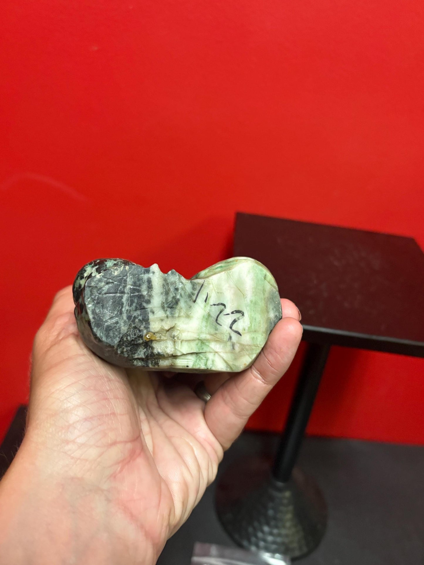 Beautiful moss jade 6.5 inch statue wonderful detail and quality great value