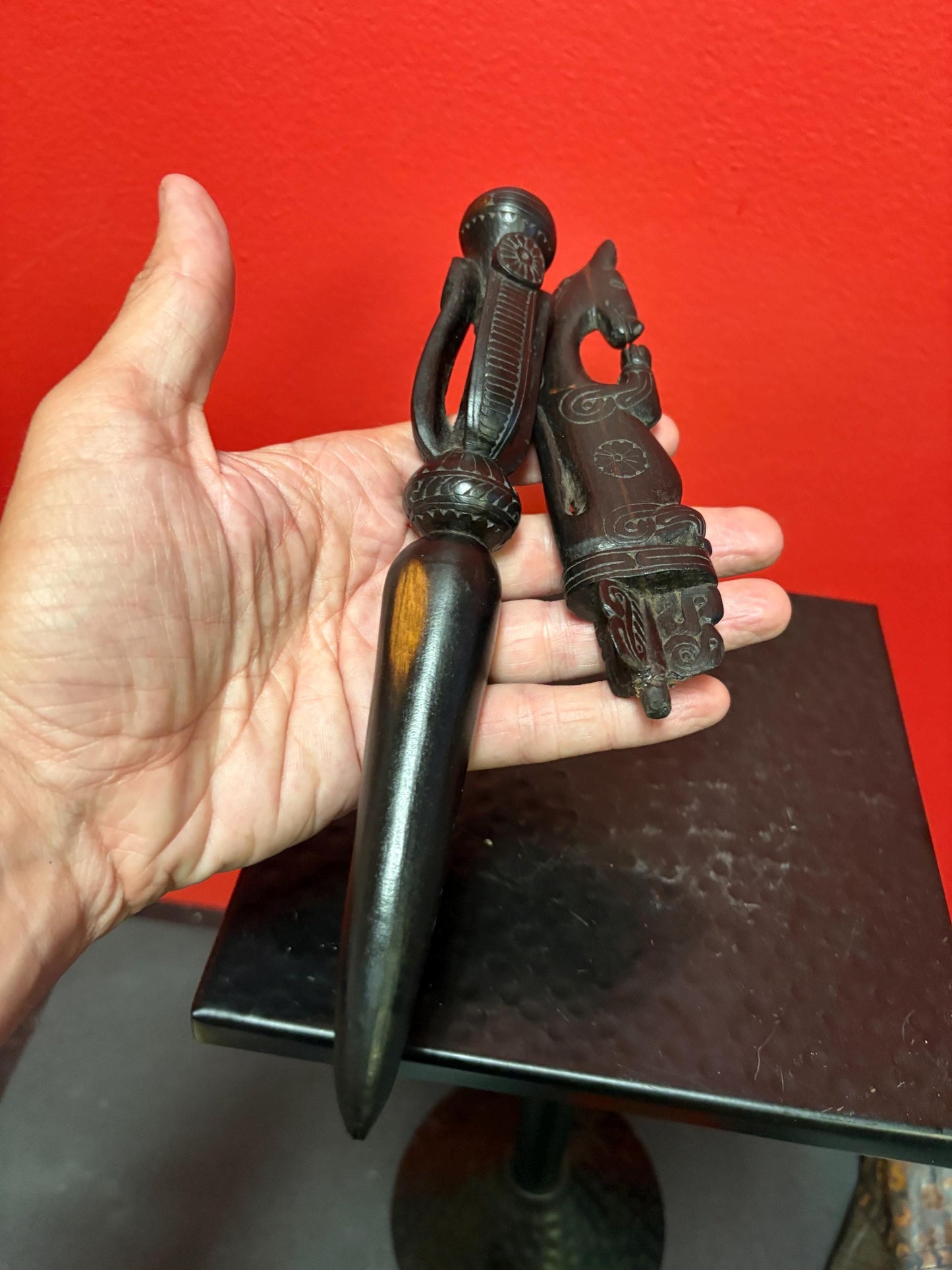 Lovely Nepal old two-piece PHURBA 14 inches long great detail and awesome price