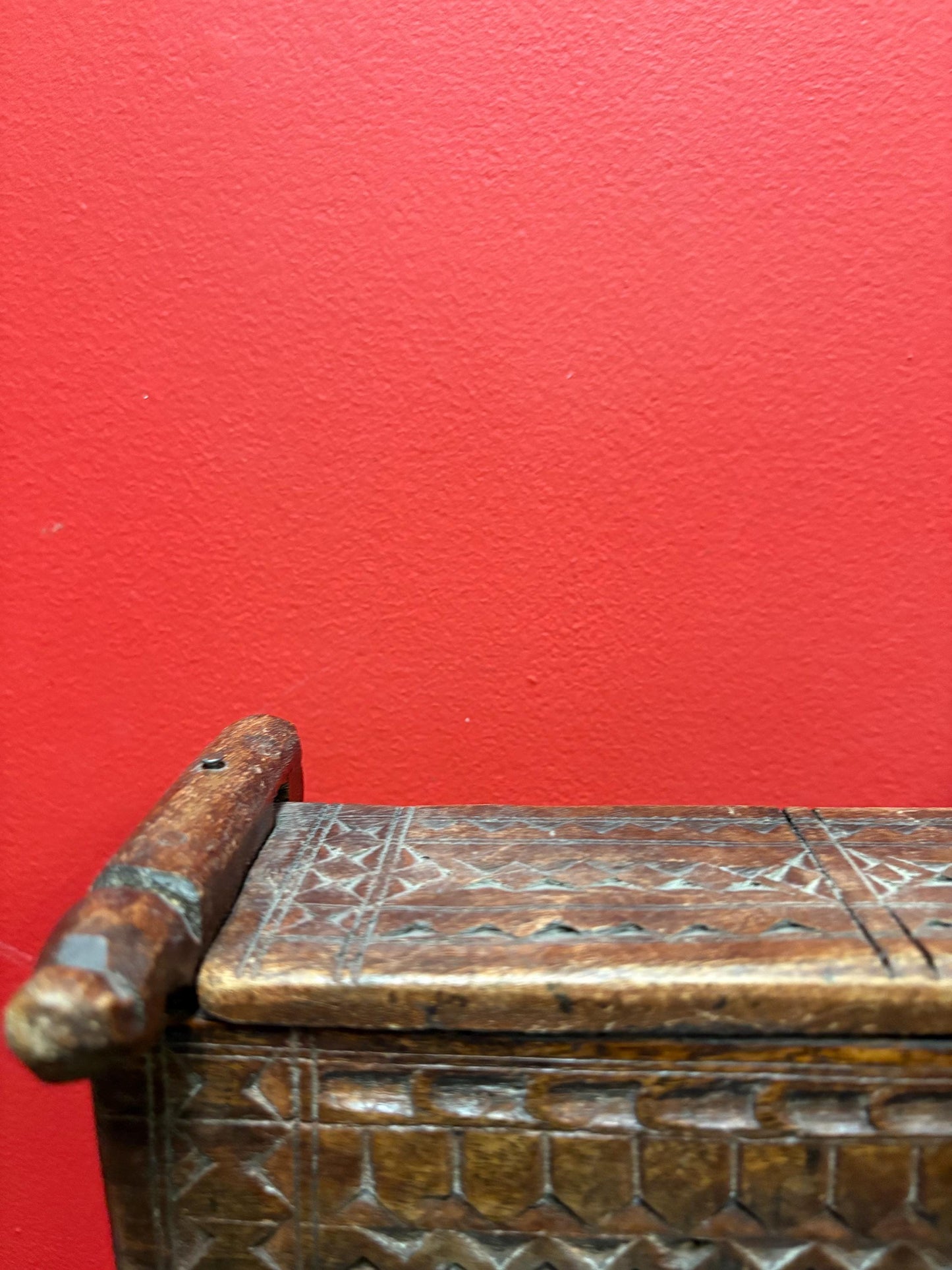 Museum quality 10 x 5 x 4 high early 19 century African opium pillow head rest wonderful detail