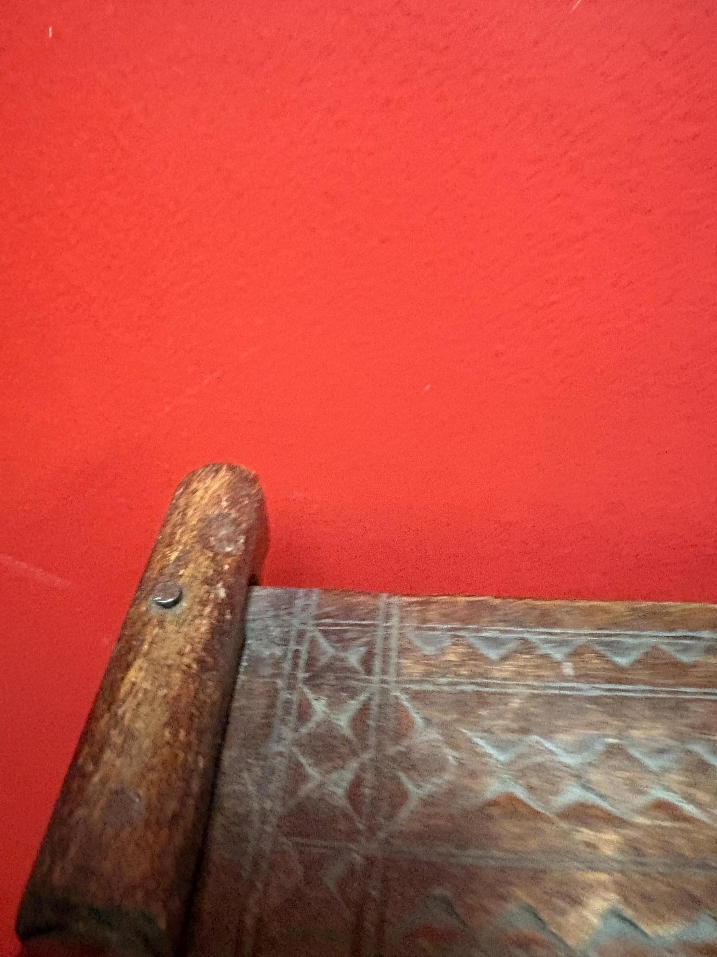 Museum quality 10 x 5 x 4 high early 19 century African opium pillow head rest wonderful detail