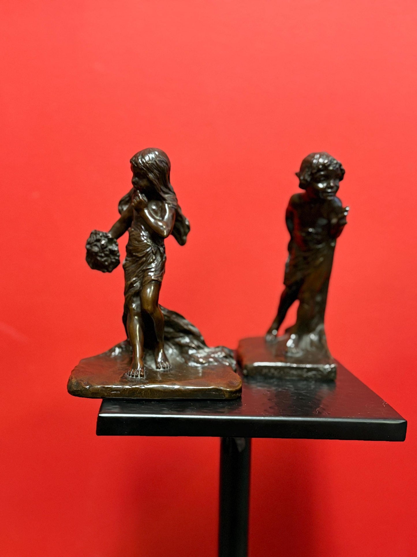 M.Peinlich & Griffoul Foundry, American Aestheticism Bronze Bookends 6.75 inches high wonderful detail