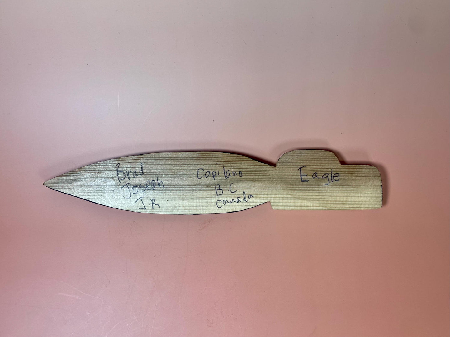 Brad Joseph jr. Handcarved Envelope Opener  Eagle