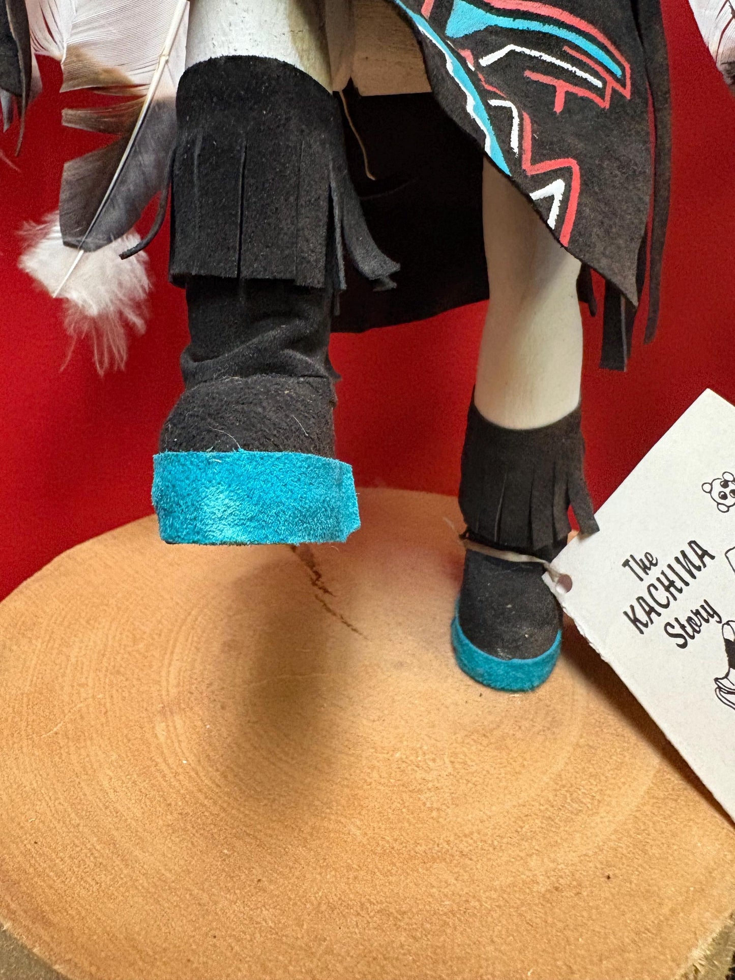 Stunning 24 x 17 high approx Hopi kachina Navajo eagle dancing doll on base with feathers extremely fabulous wow - huge