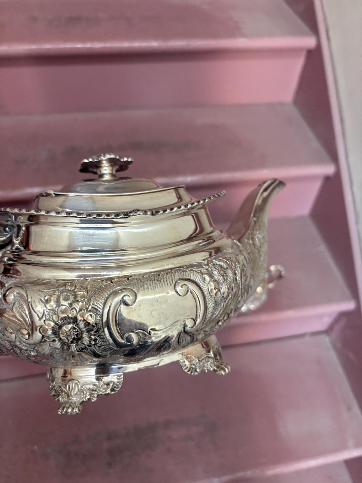 Stunning antique BIRKS silver plated four piece coffee and tea service pristine condition and one of the best - Perfect for gift