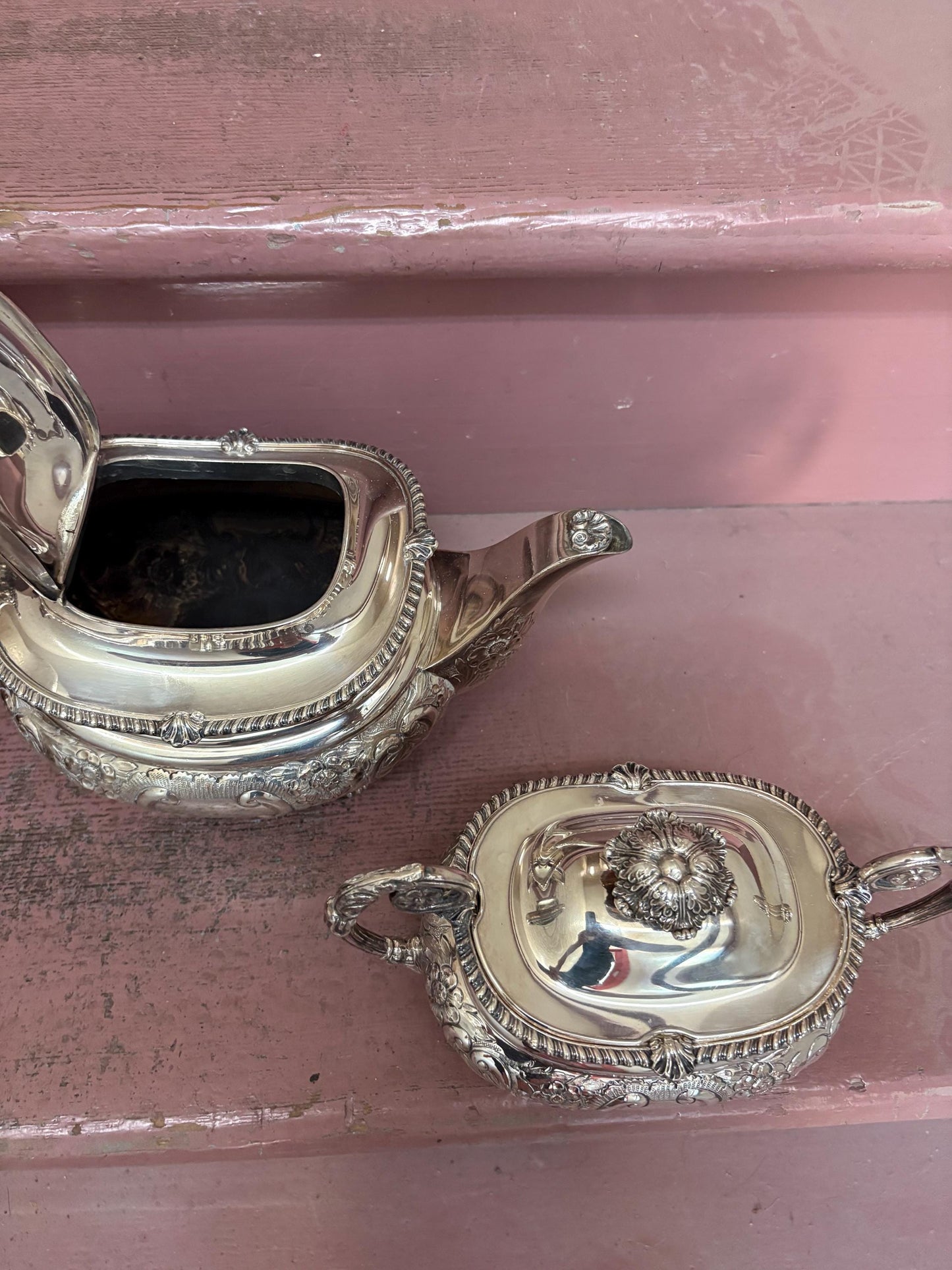 Stunning antique BIRKS silver plated four piece coffee and tea service pristine condition and one of the best - Perfect for gift