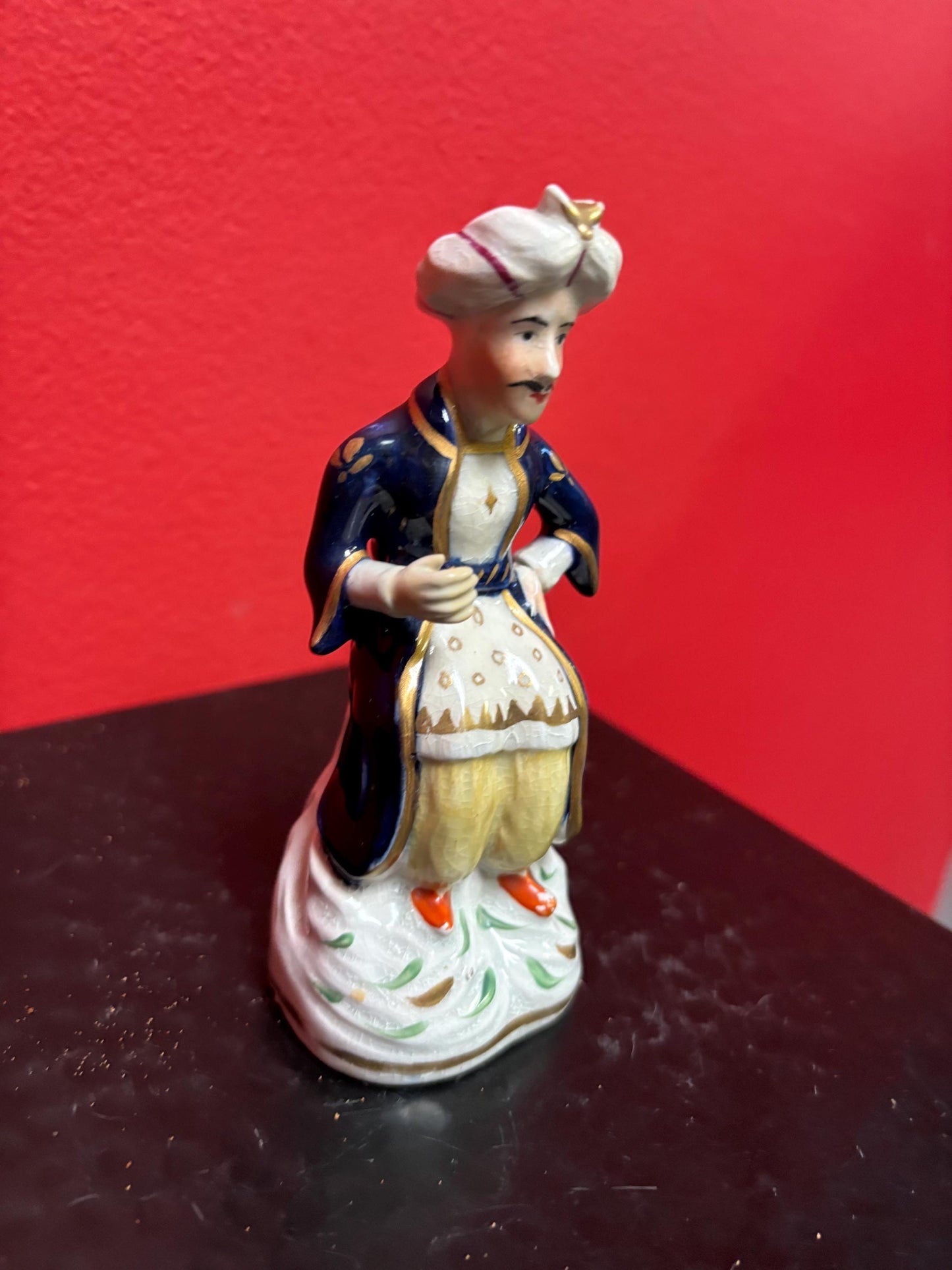 Impressive mid 1800s English Staffordshire statue of a Genie 5 inches tall in mint condition great value