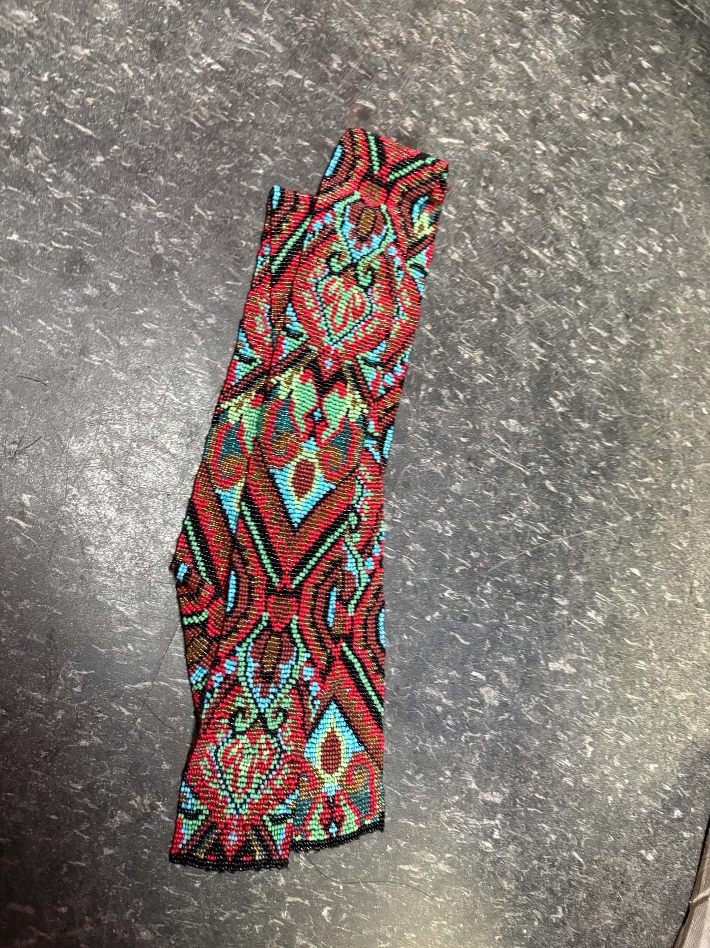 Stunning indigenous first nations Pacific Northwest Coast 60 inch long beaded ceremonial necklace in perfect condition wow gift alert!!