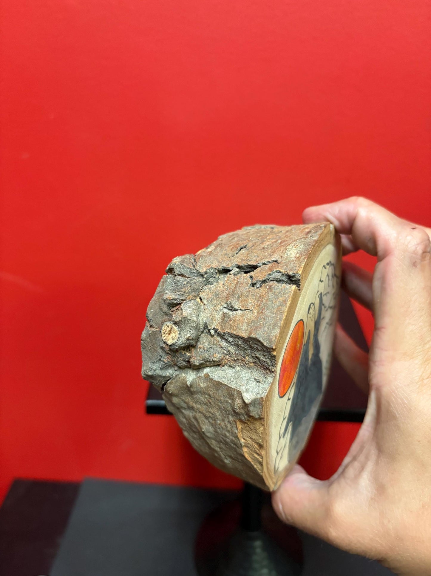 Unique 7 x 5“ handcrafted signed Yukon wolf painting on Live Edge wood panel    ridiculously amazing  wolves  gift  needs hanger