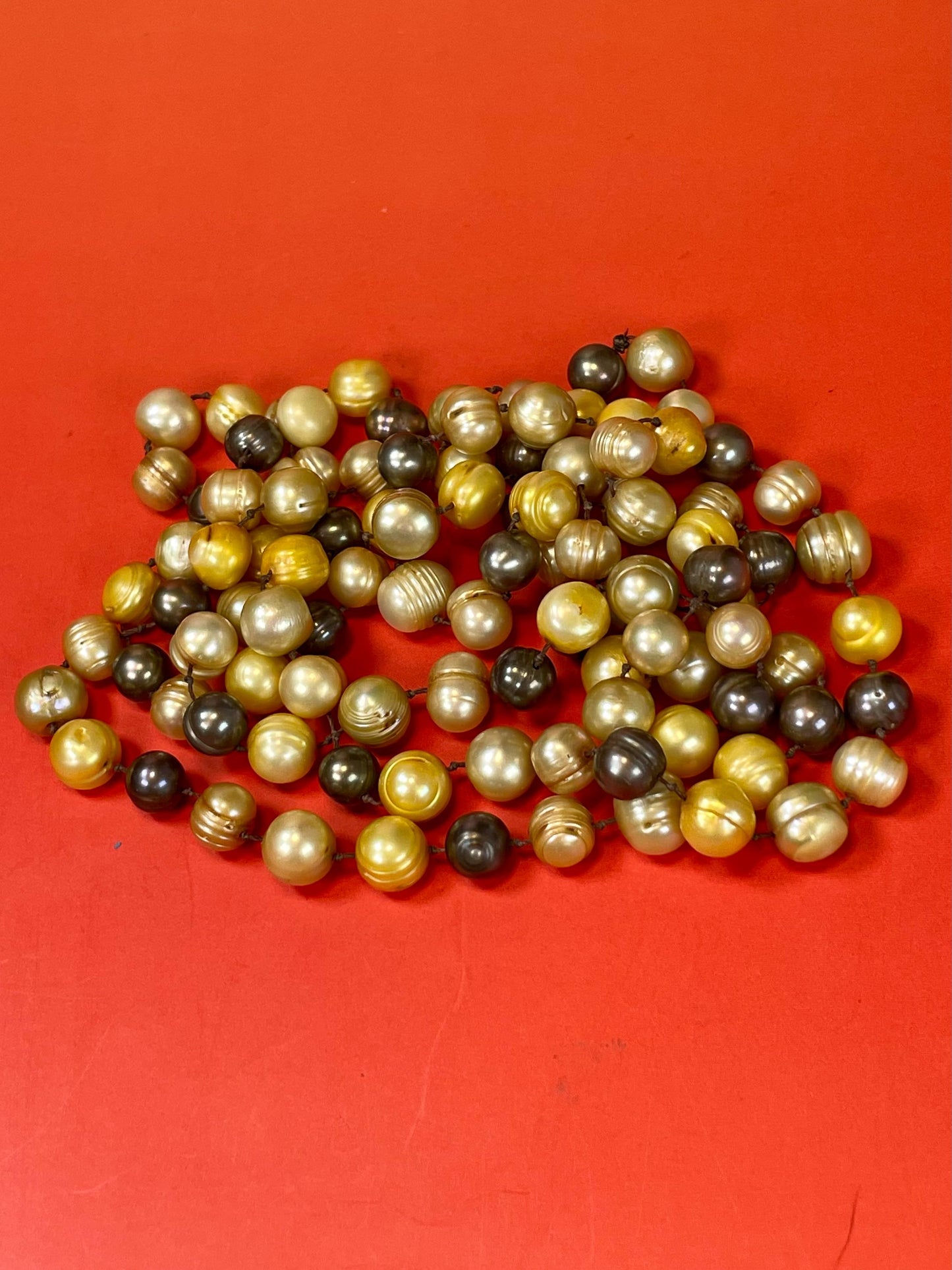 42 inch String of Multicoloured Freshwater Pearls