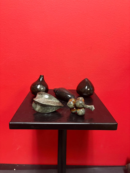 Beautiful Unusual set of soapstone fruit - 2 to 3 inches each perfect gift