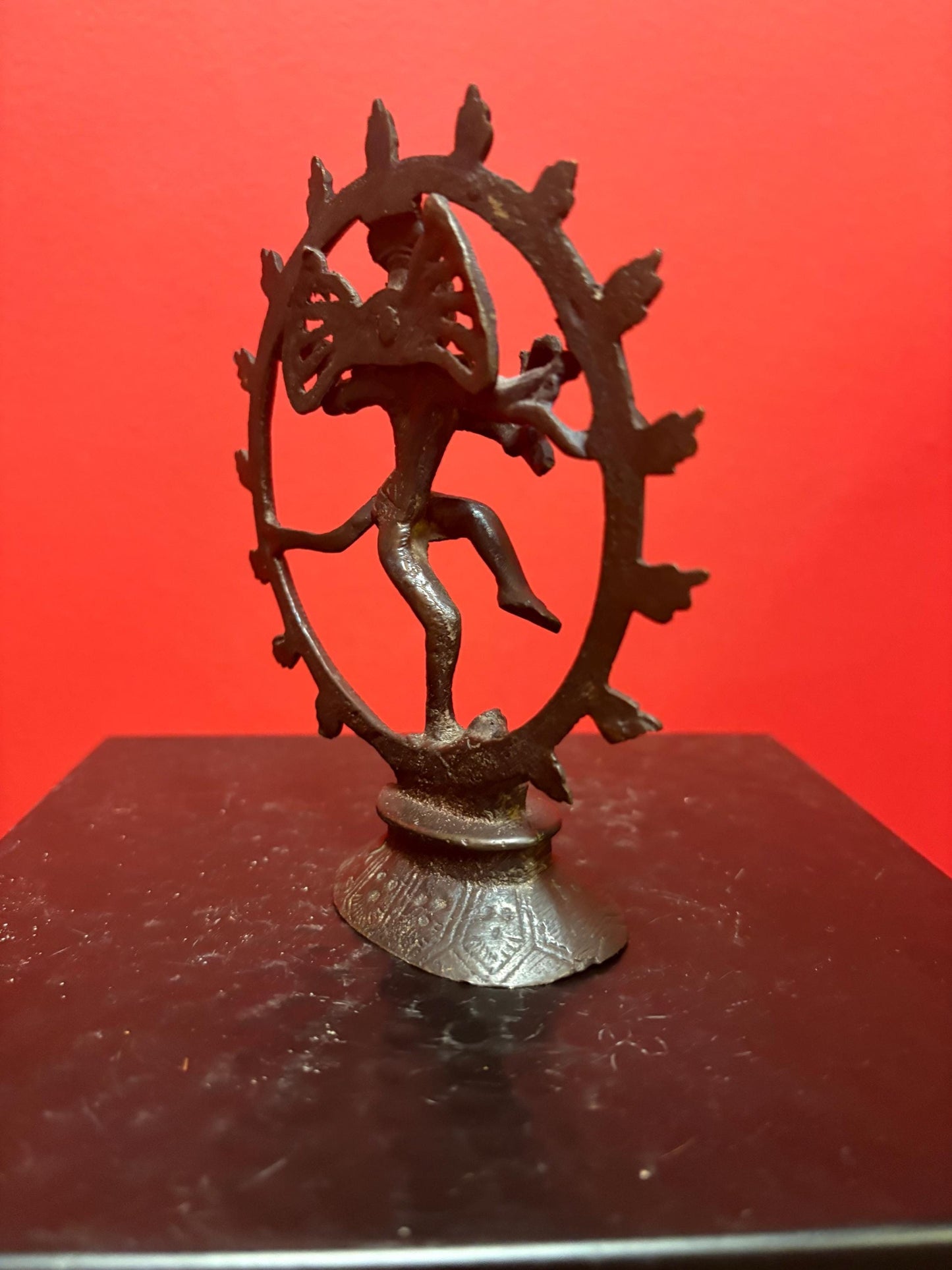 5 1/2 inch tall bronze shiva statue great patina good value