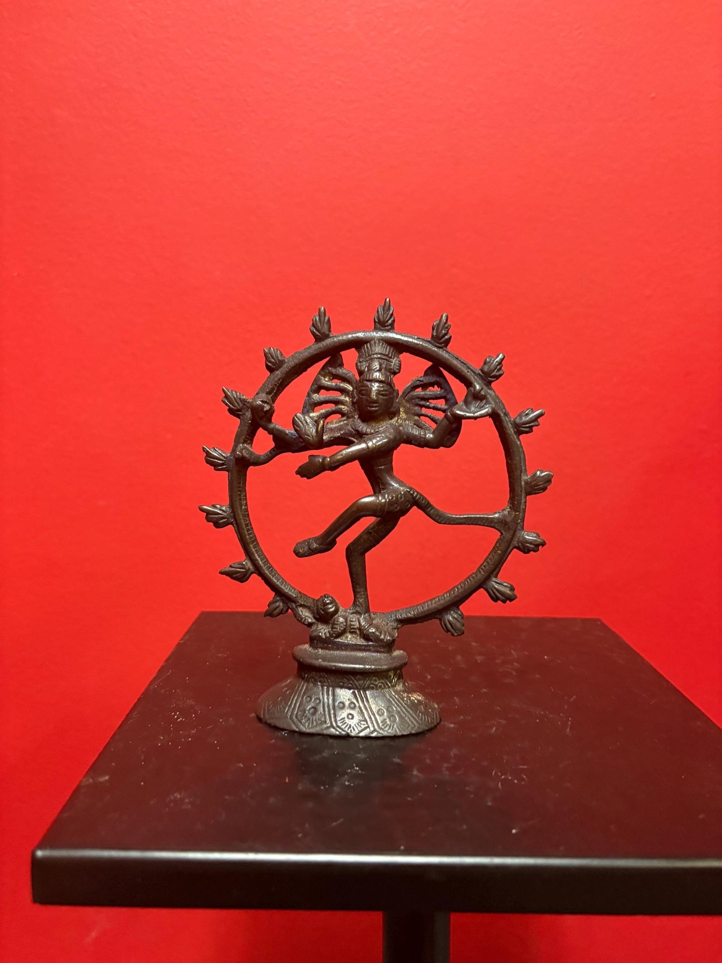 5 1/2 inch tall bronze shiva statue great patina good value
