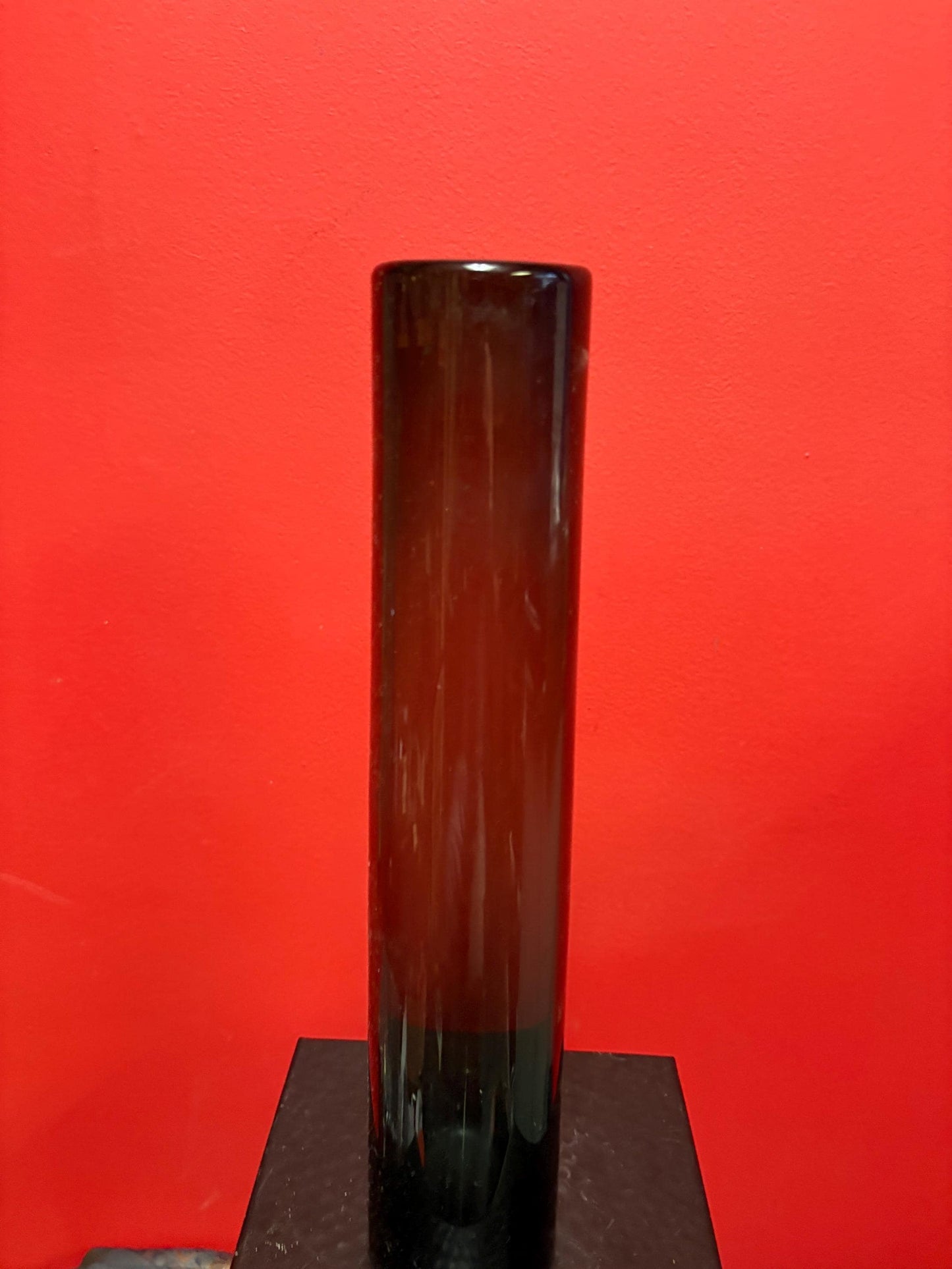 Stunning Holmegaard glass vase 14 1/2 inches tall magnificent and perfect condition and signed on the bottom wow