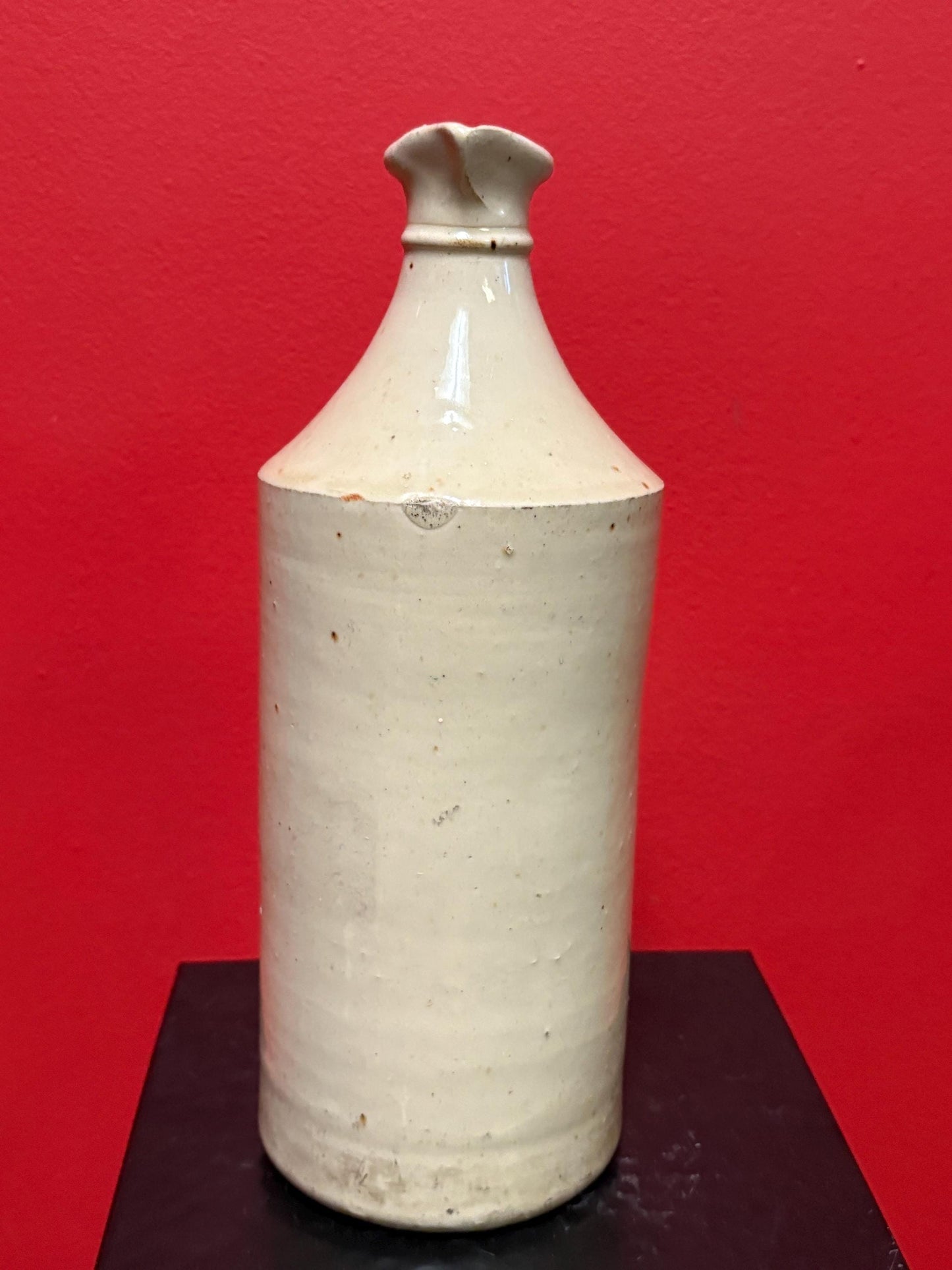 Beautiful 19 century English stoneware jug in good condition with interesting stamps approximately 11 inches tall unique