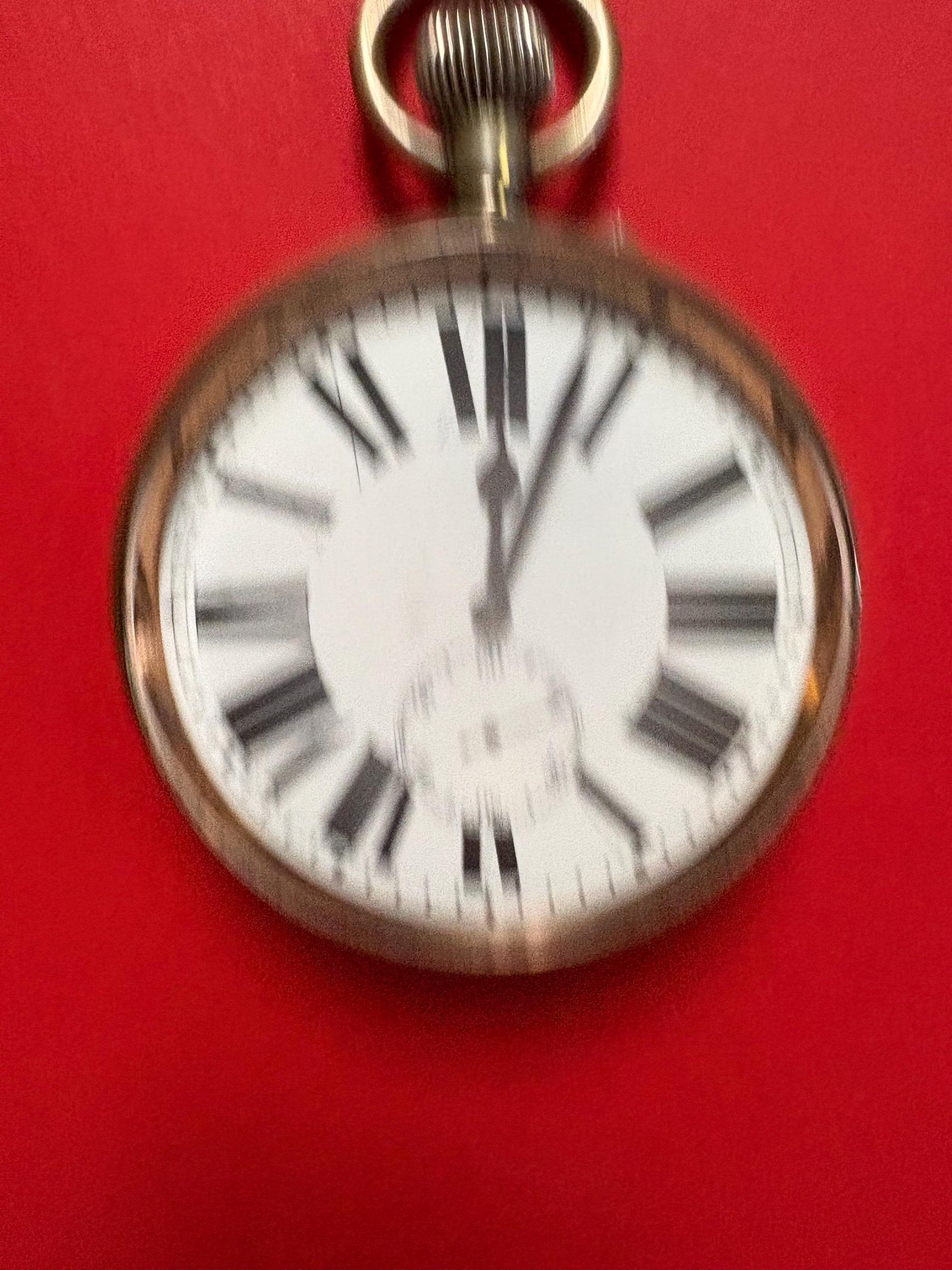 Massive English antique silver plated pocket watch - works perfectly in great condition - 5 1/2 inches tall B
