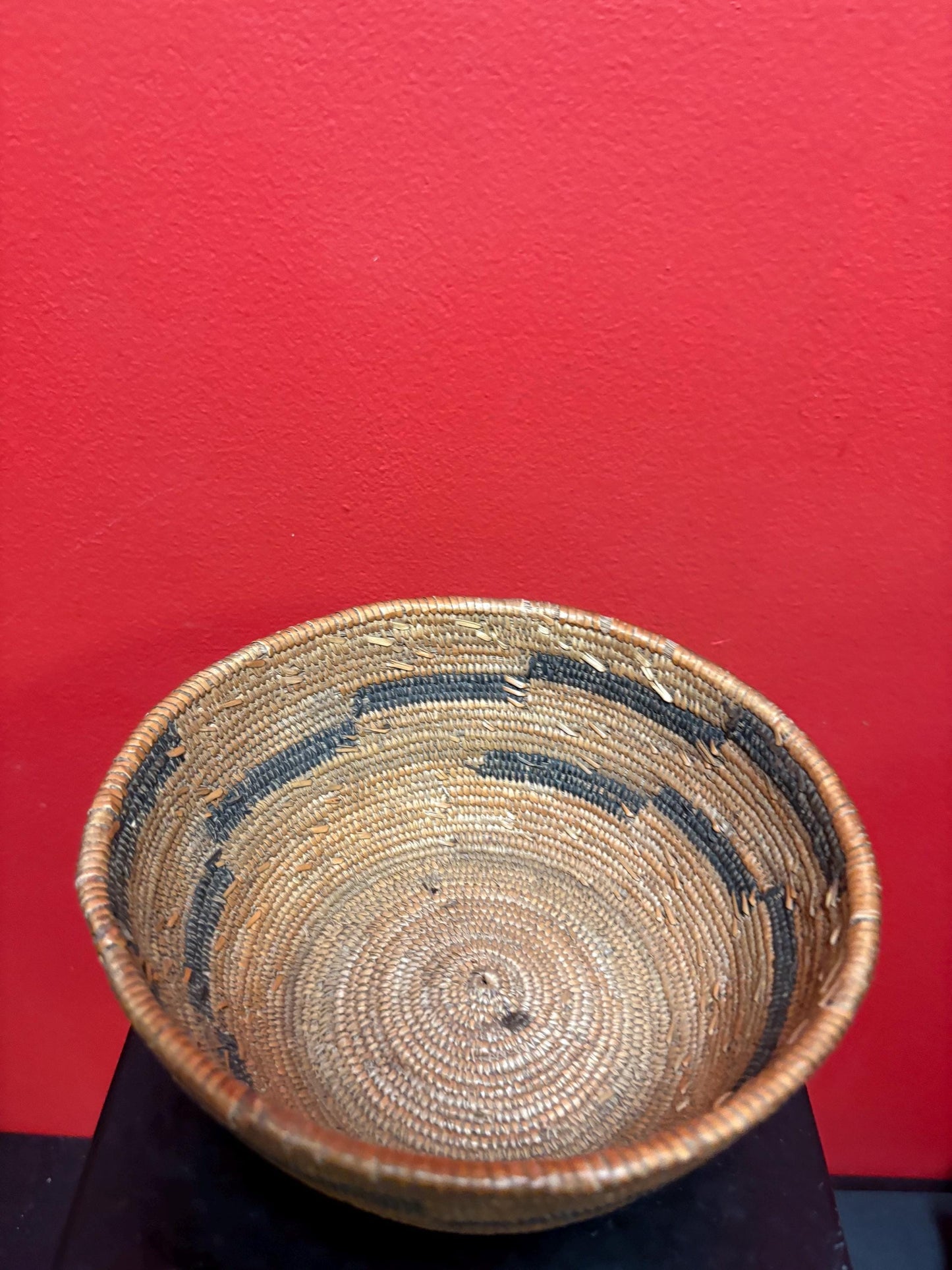 Rare indigenous first nations woven basket good condition and unusual shape - 8 x5 inches high- wow